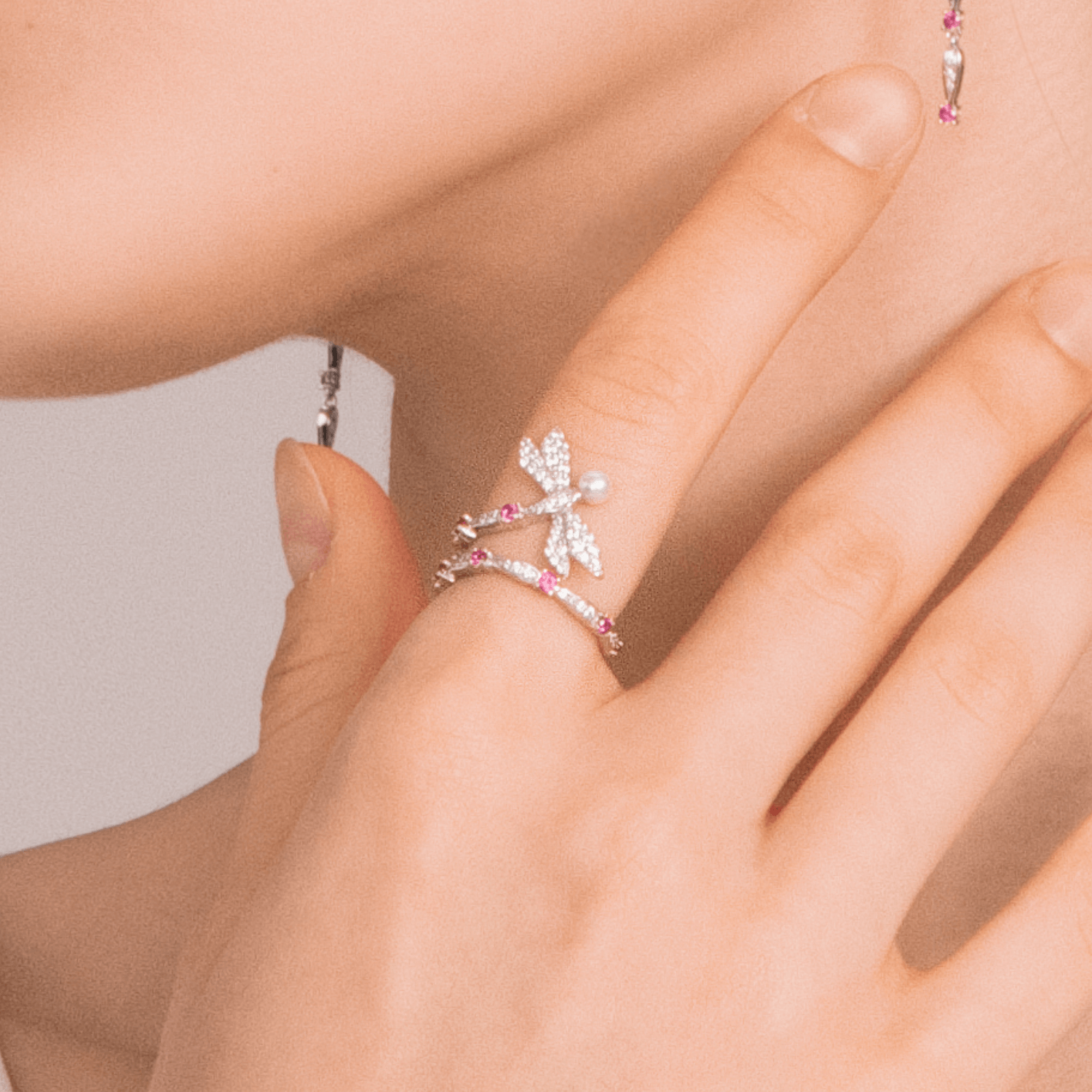 Dragonfly Pave Ring