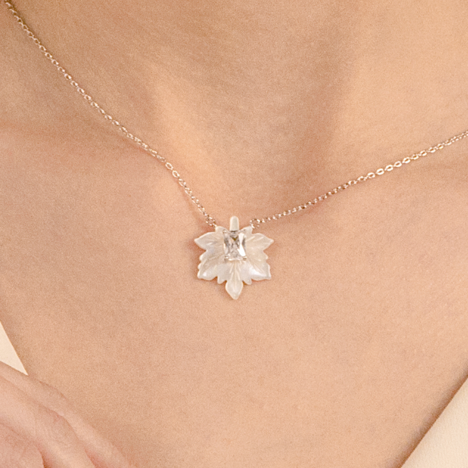 Moonlit Maple Pendant Necklace