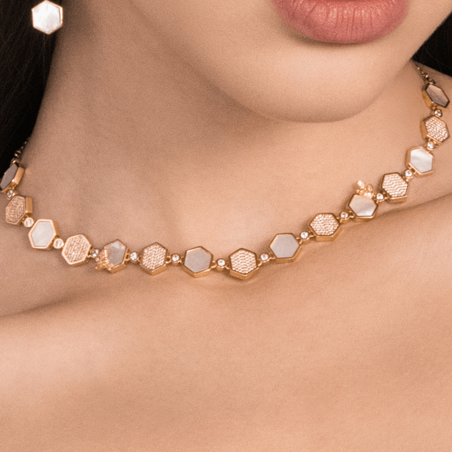 Honeycomb Choker Necklace