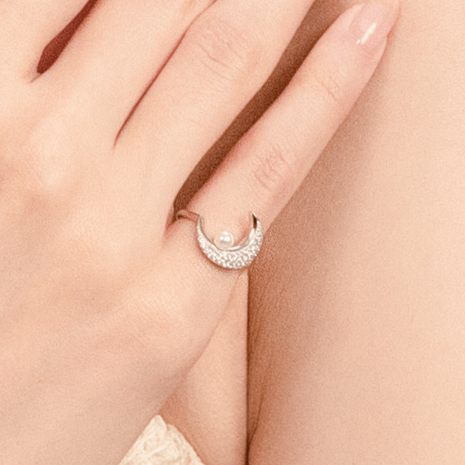 Moon Pave Ring