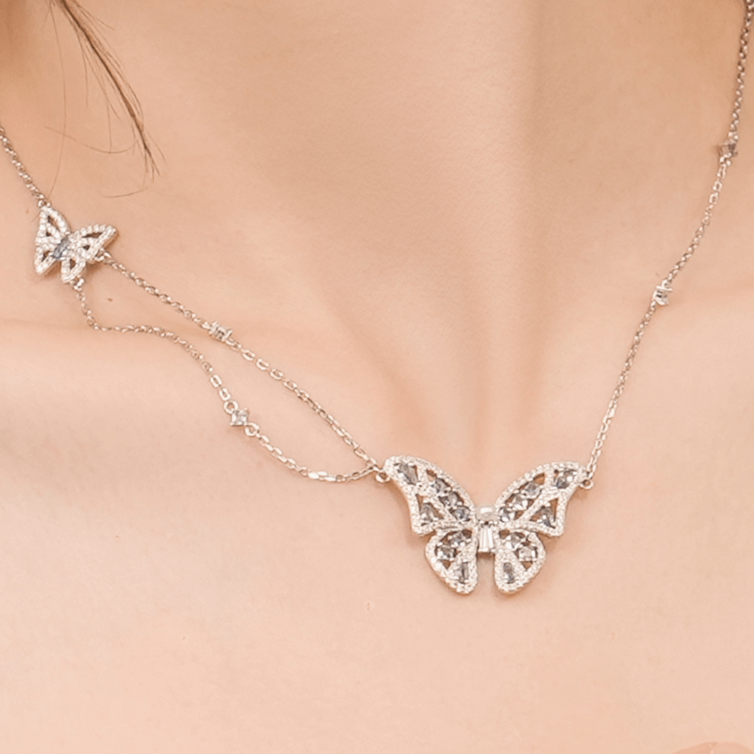 Colorful Butterfly Pendant Necklace