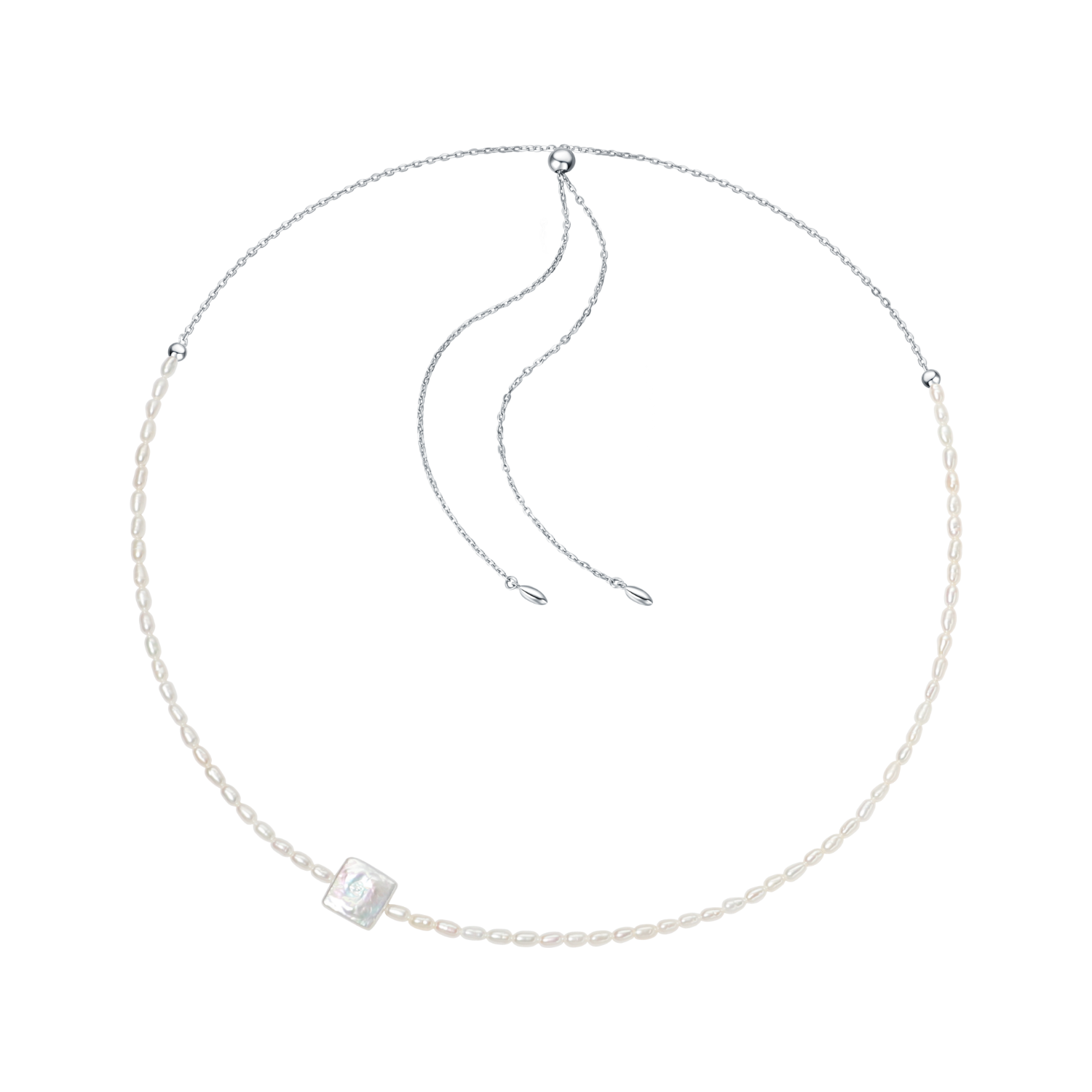 White Dew Beaded Necklace