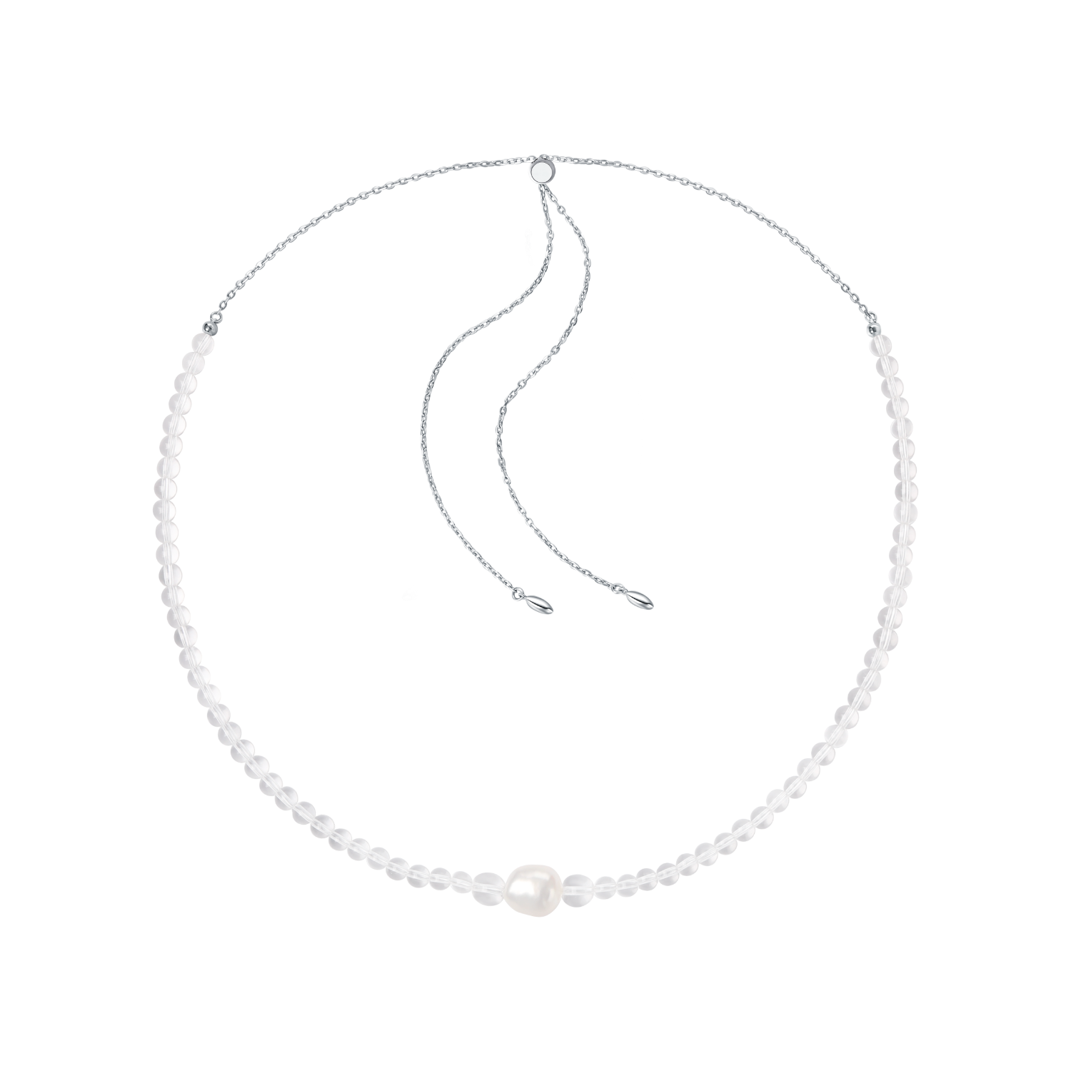 Ice-jade Purity Beaded Necklace