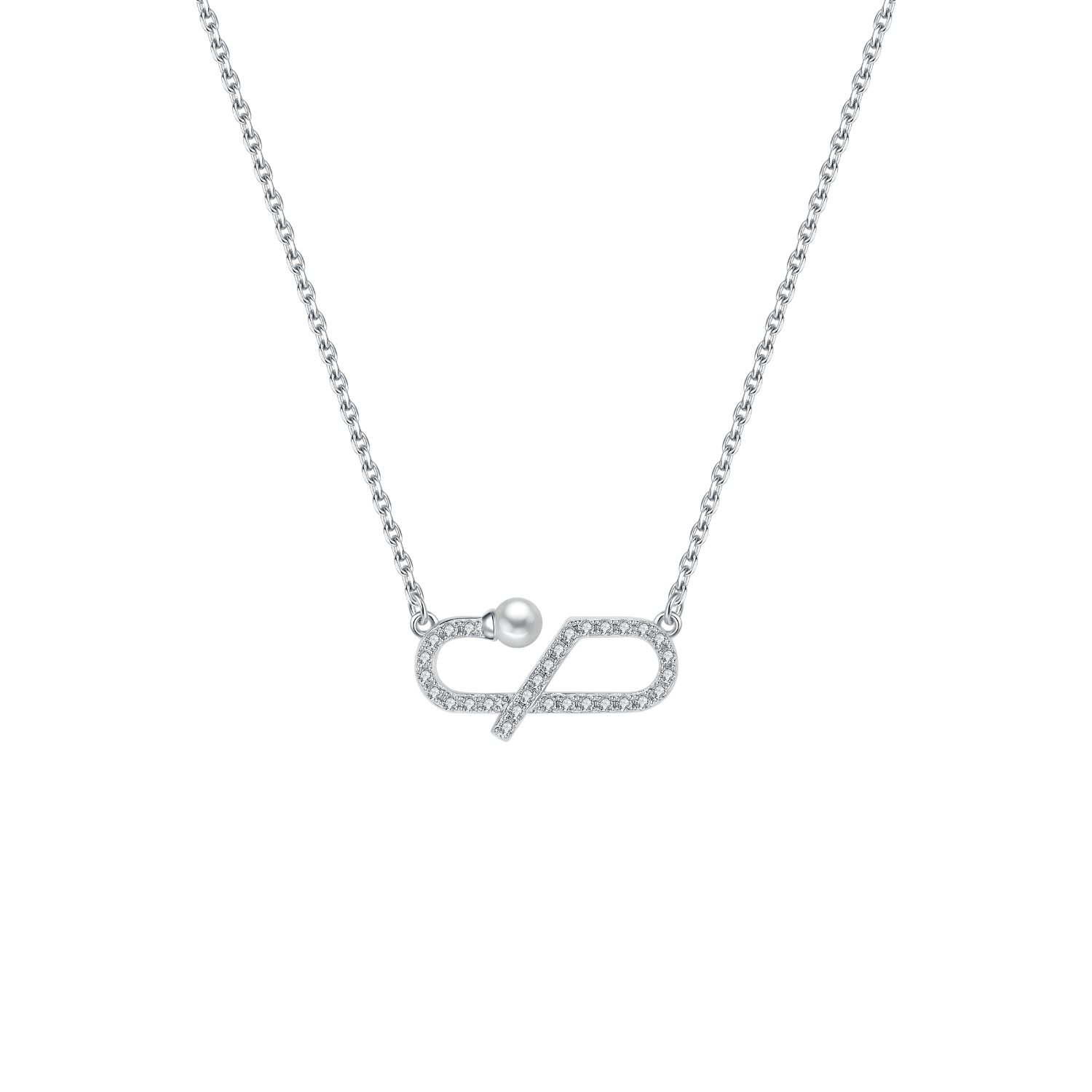 Paper Clip Pendant Necklace