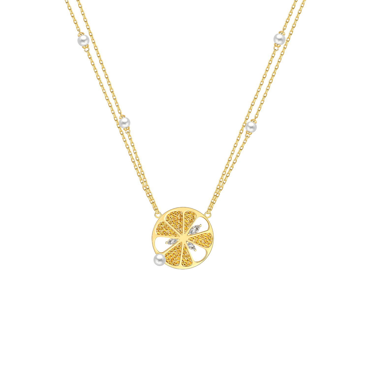 Lemon Layered Necklace