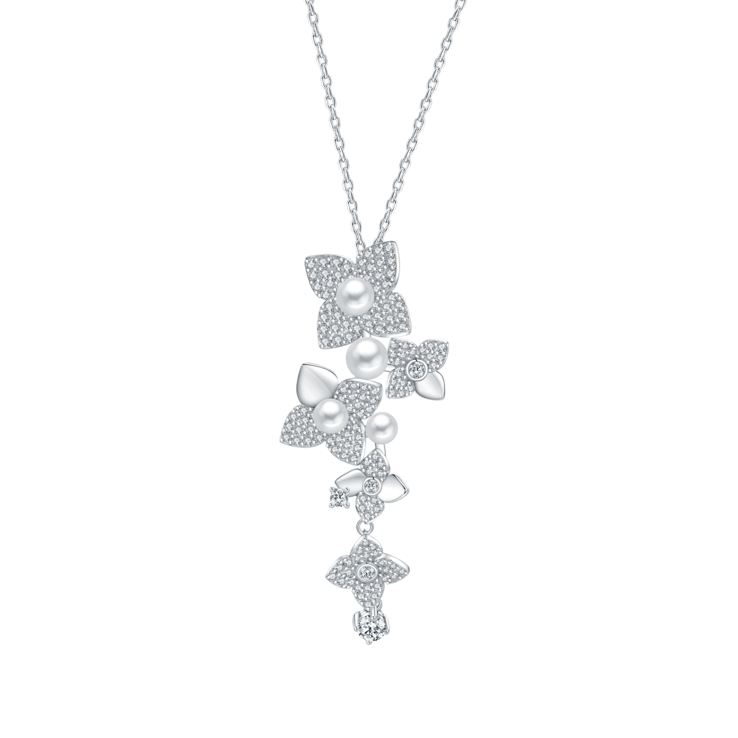 Hydrangea Lariat Necklace