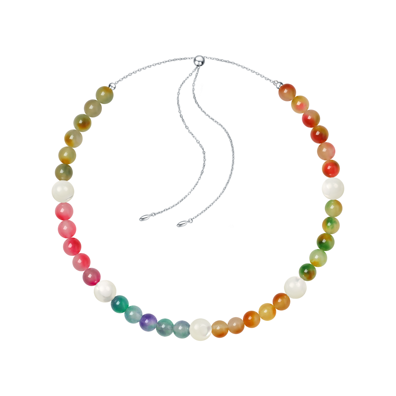 Sunny Rainbow Beaded Necklace