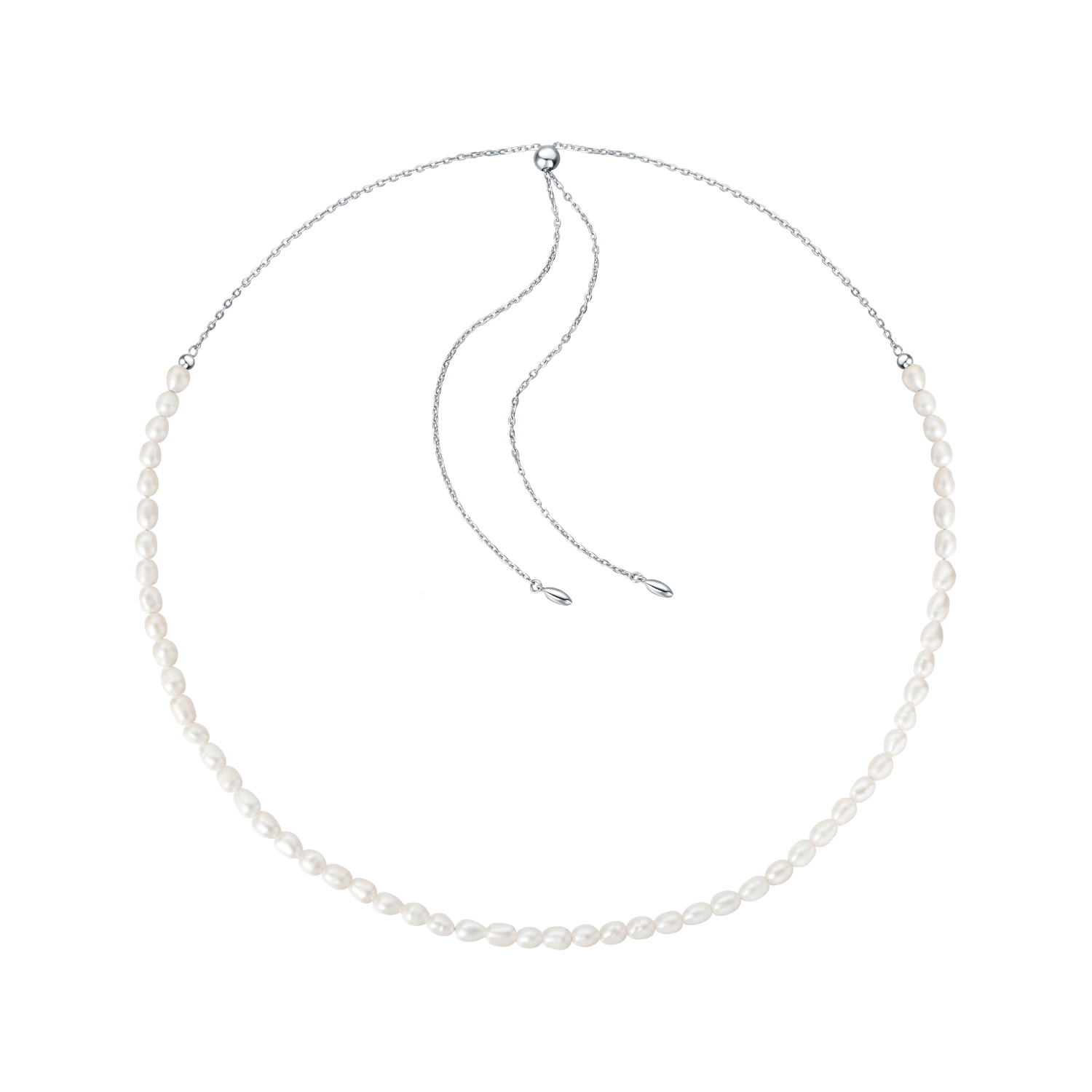 White Dew Beaded Necklace
