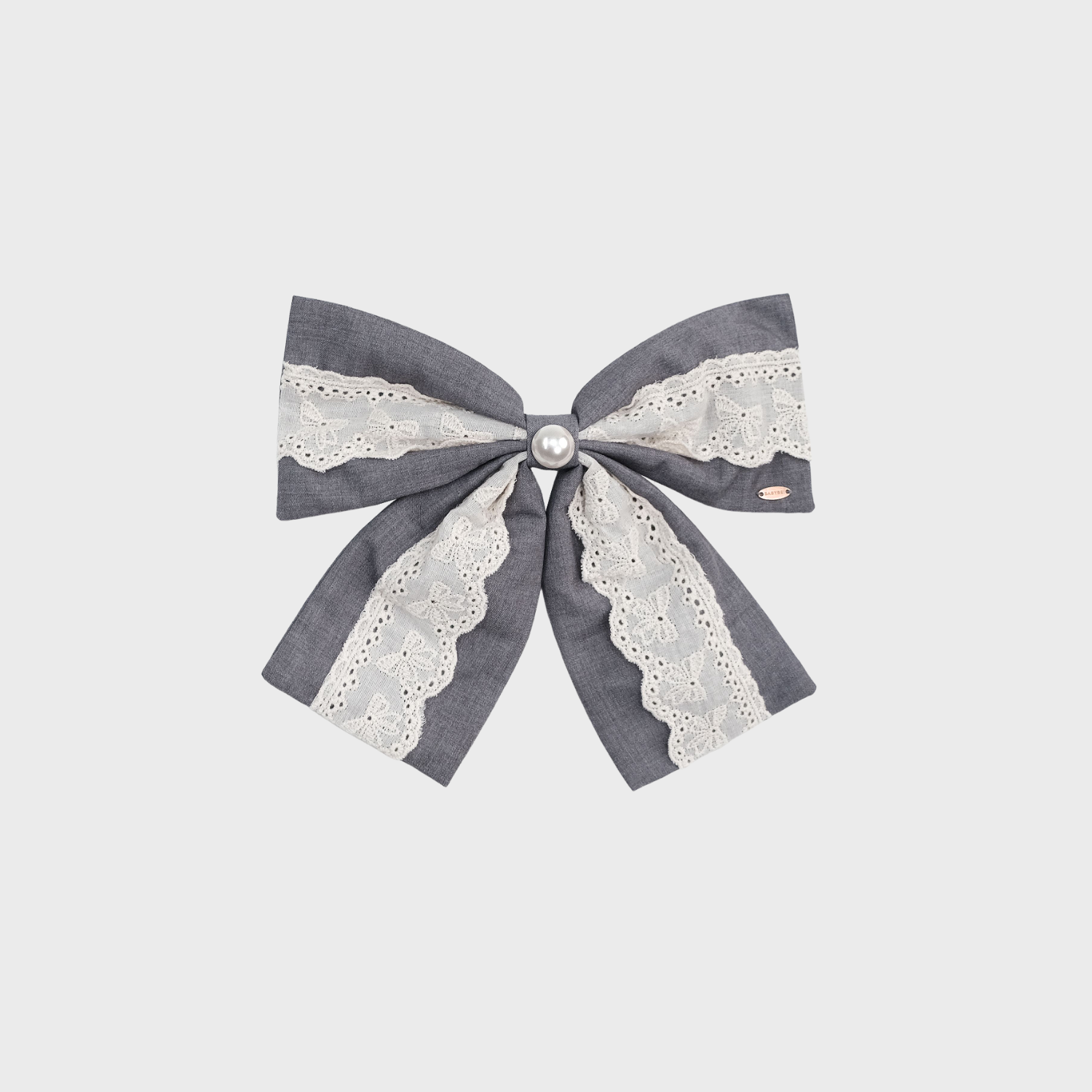 西西珍珠大号弹簧夹(蕾丝半圆珠)