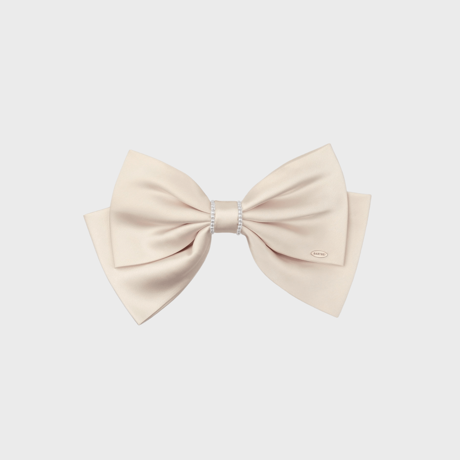 Satin Pearl Large Hair Barrette (2 Layered & 2 Stands)