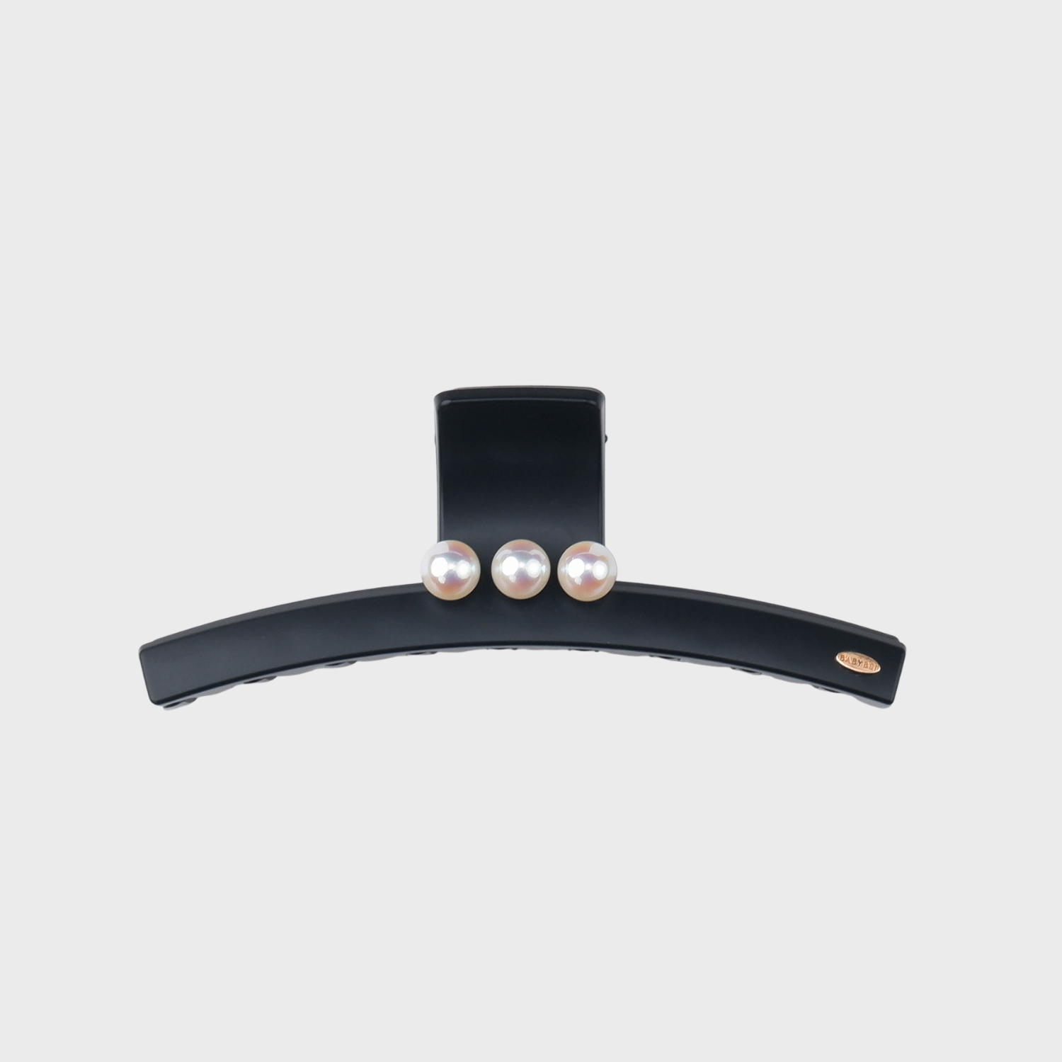 Dot Pearl Extra Large Hair Claw (Square & 3 Beads)