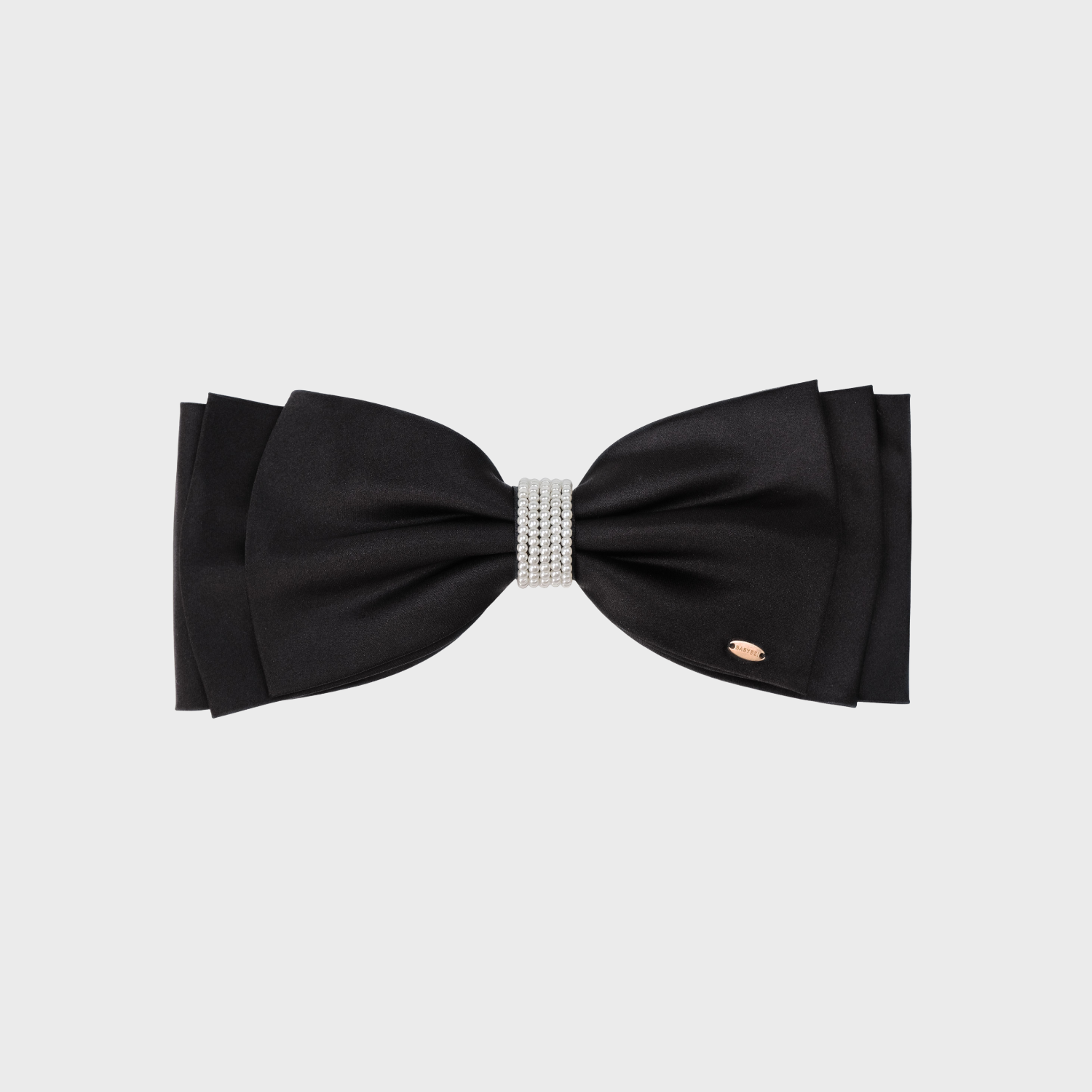 Satin Pearl Large Hair Barrette (3 layered & 5 Strands)