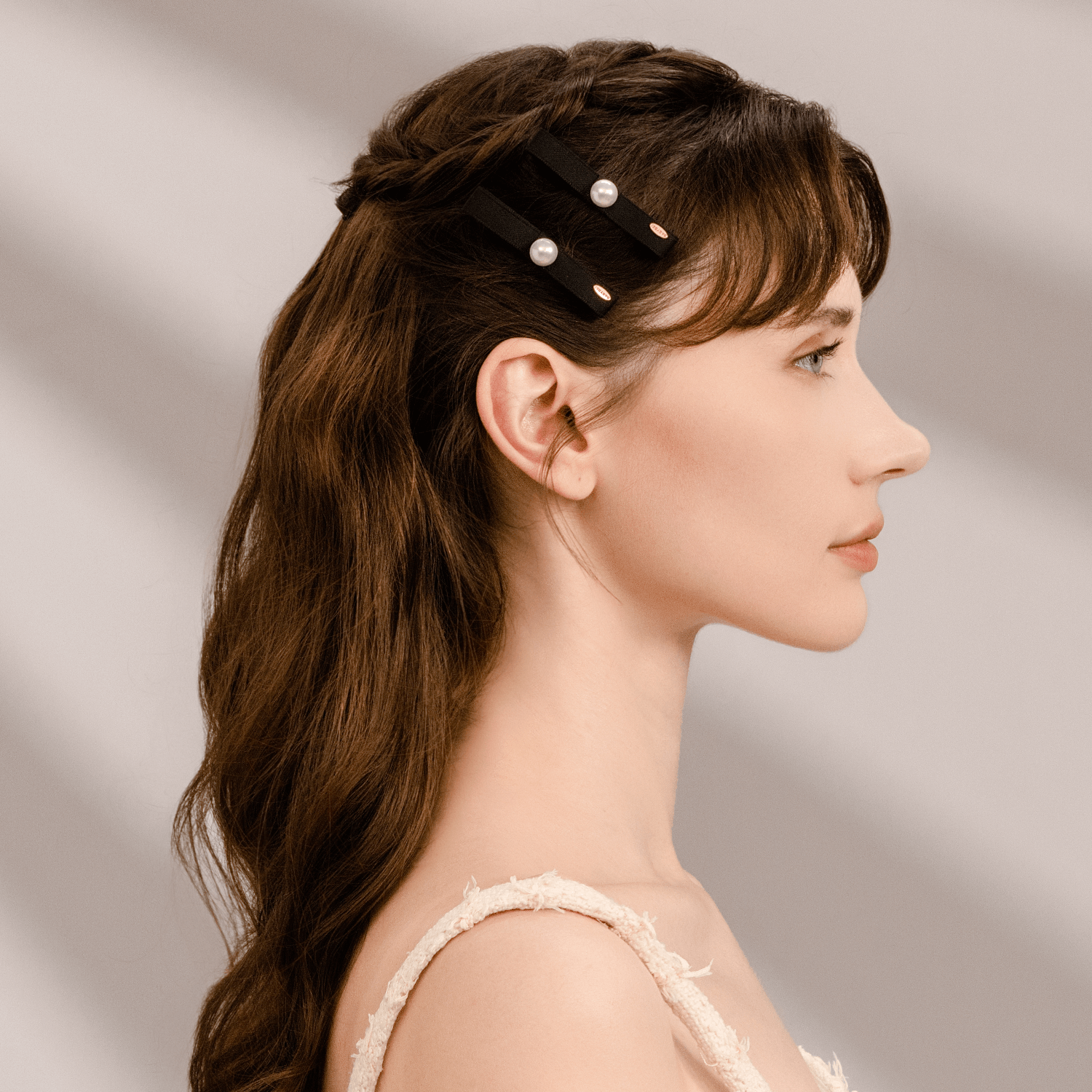 织织珍珠中号鸭嘴夹(一字结单珠)