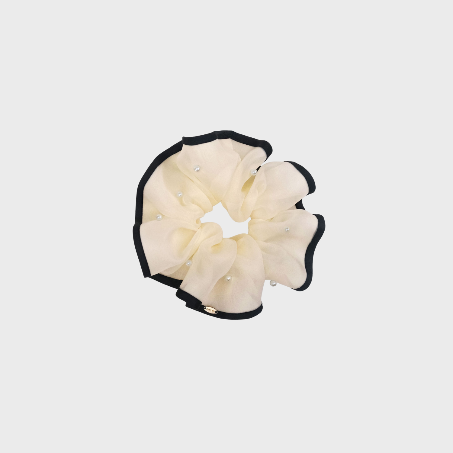 Organza Pearl Large Scrunchie (Color-blocked & Scattered)