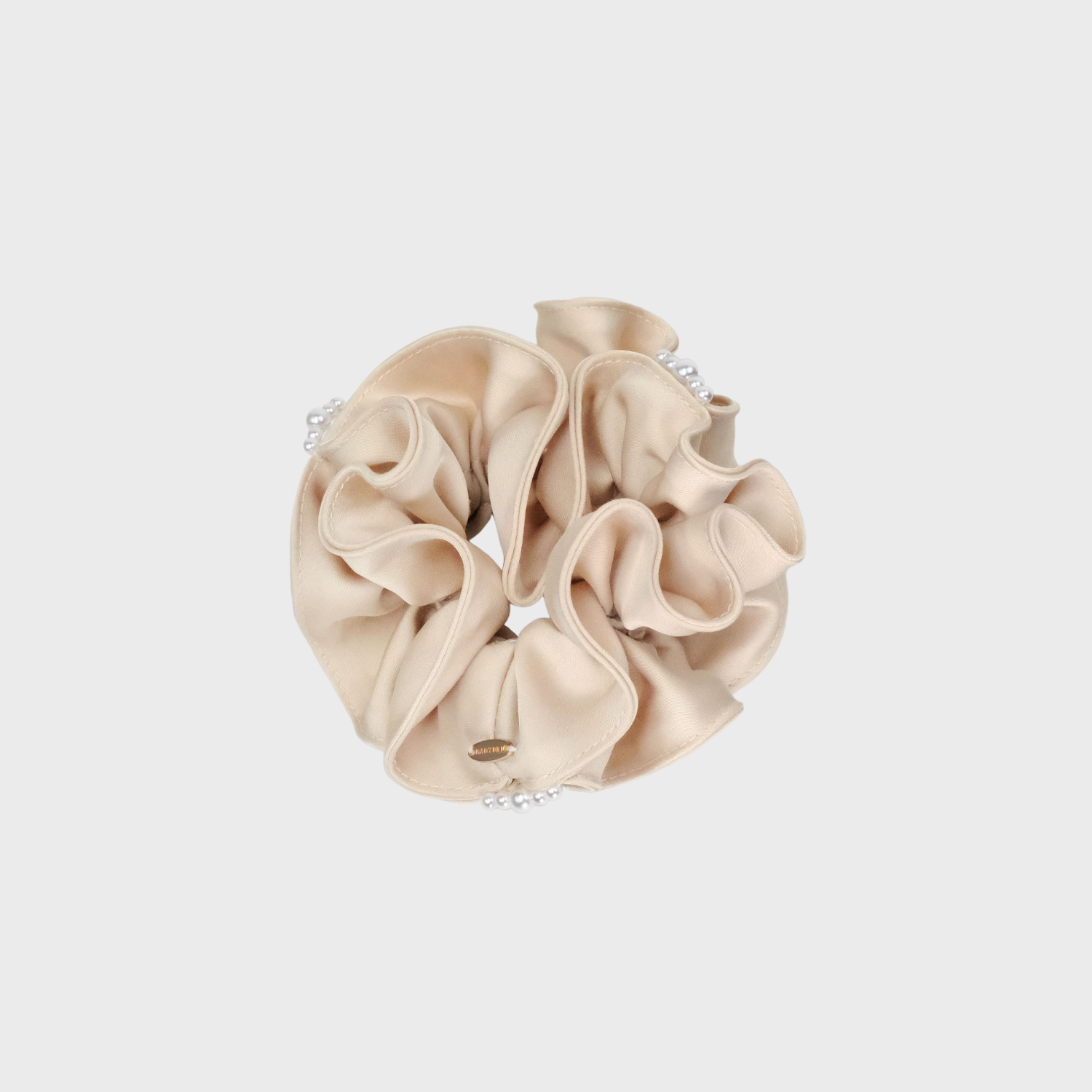 Satin Pearl Medium Scrunchie (2 Layered & Gradient)