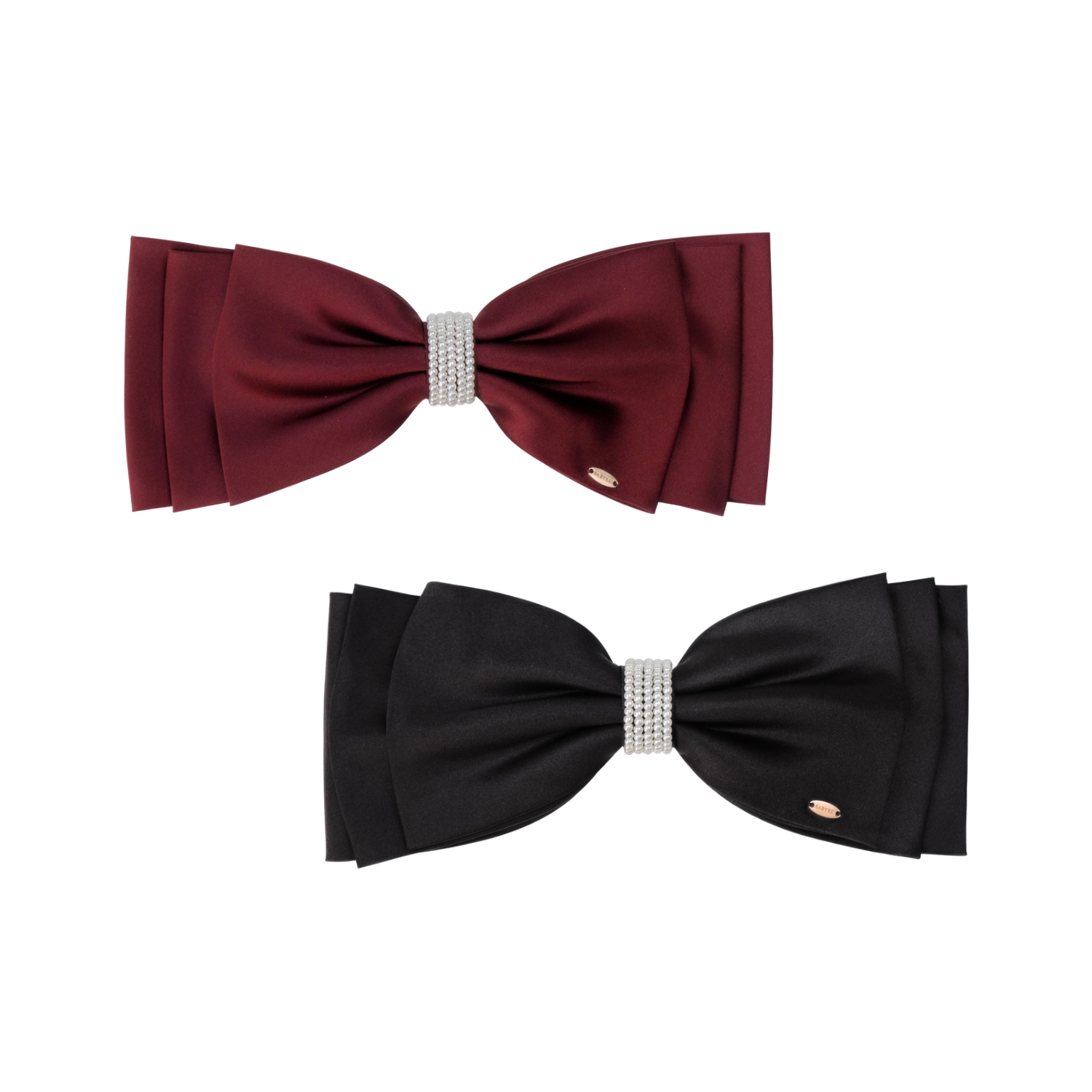 丝丝珍珠大号弹簧夹（三层五串珠)