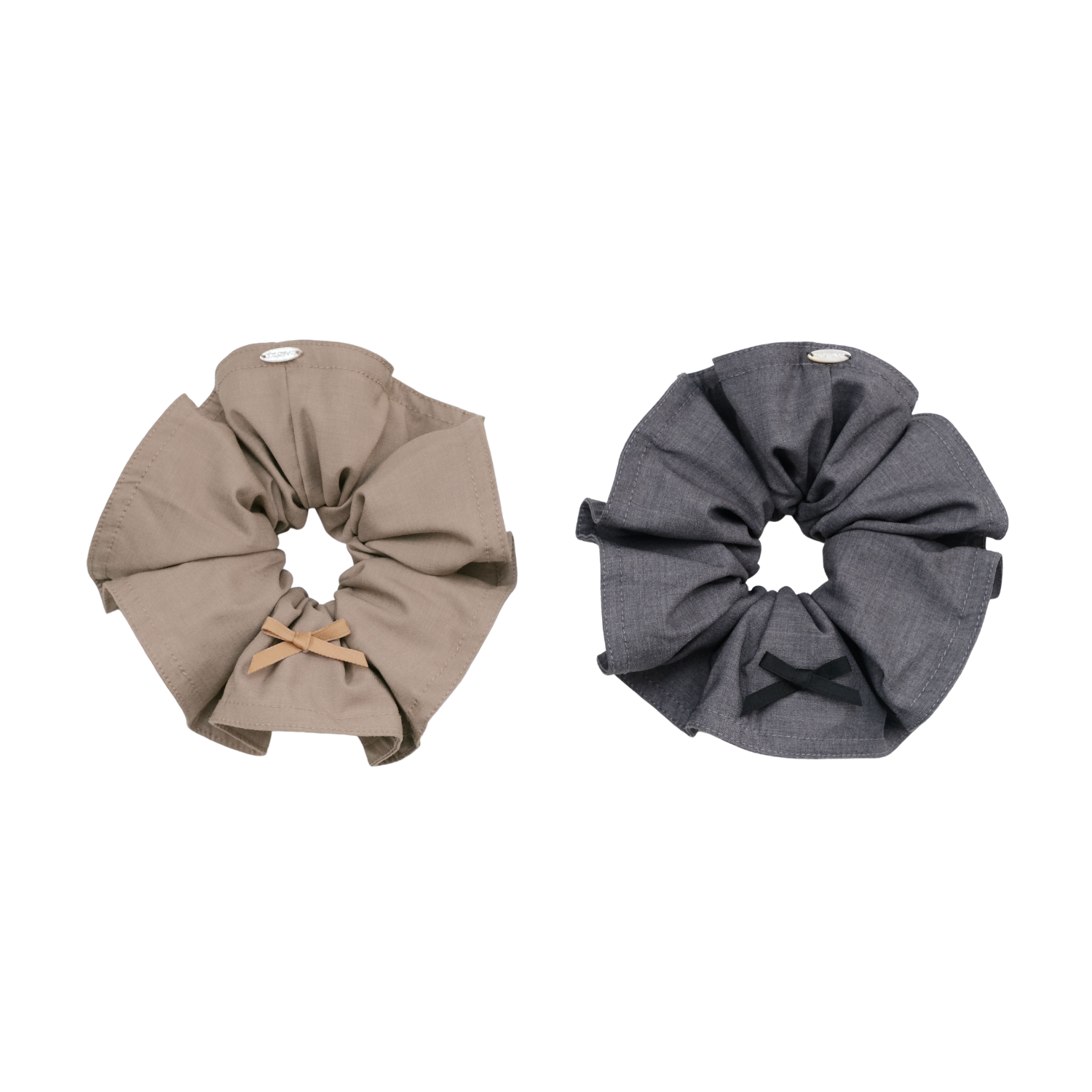 Suiting Shell Large Scrunchie (1 Bow & Oval)