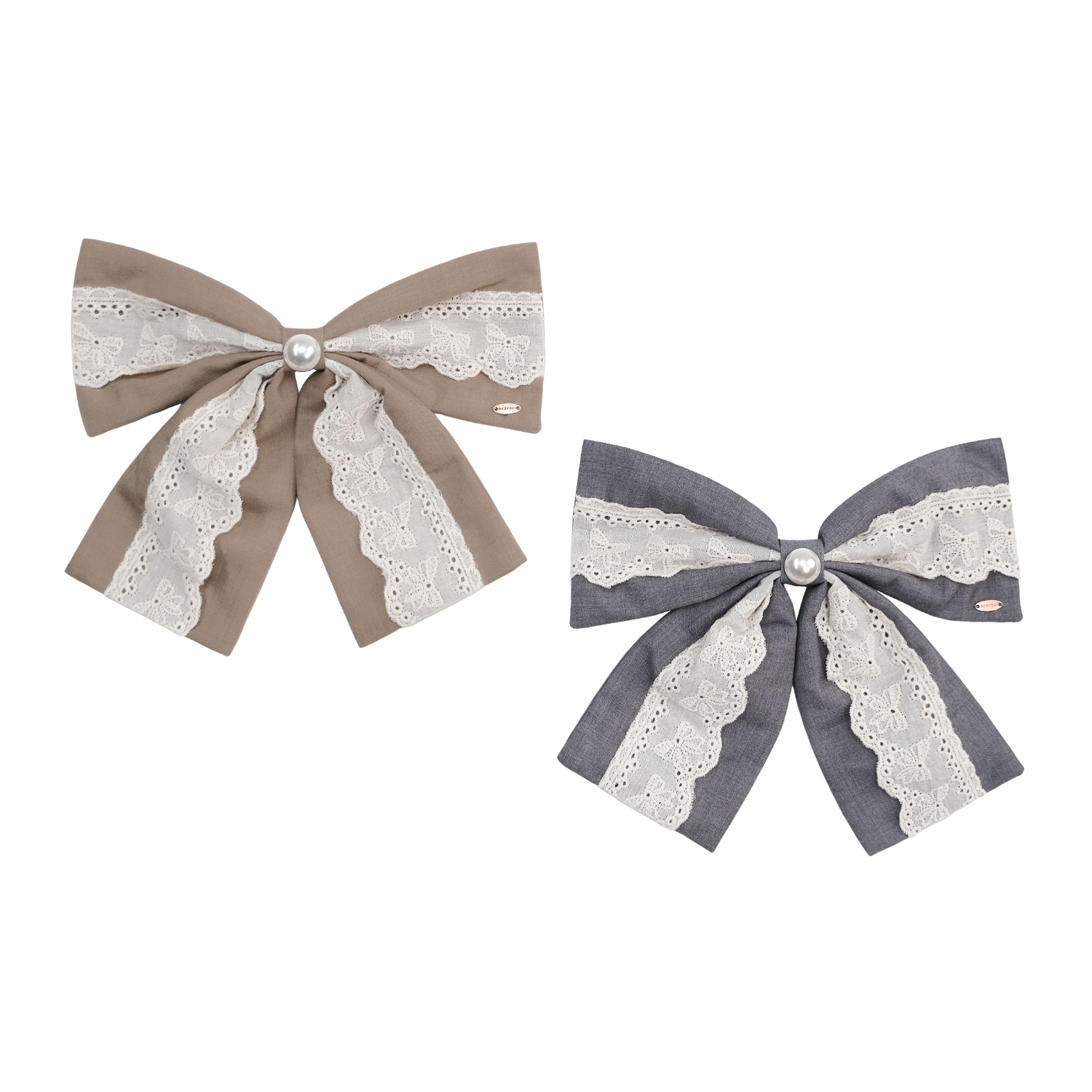 西西珍珠大号弹簧夹（蕾丝半圆珠）