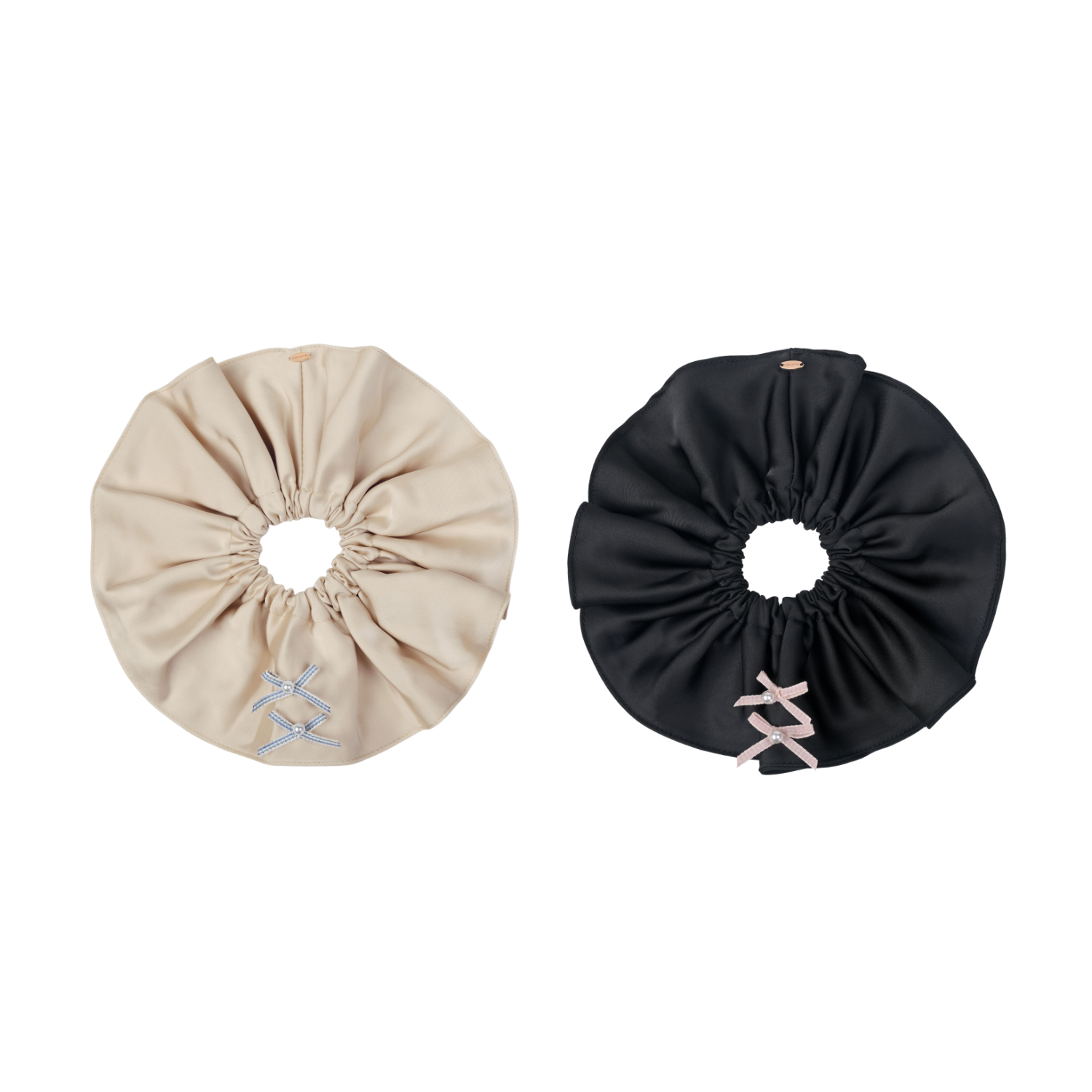 絲絲珍珠超大腸髮圈（雙蝴蝶雙珠）