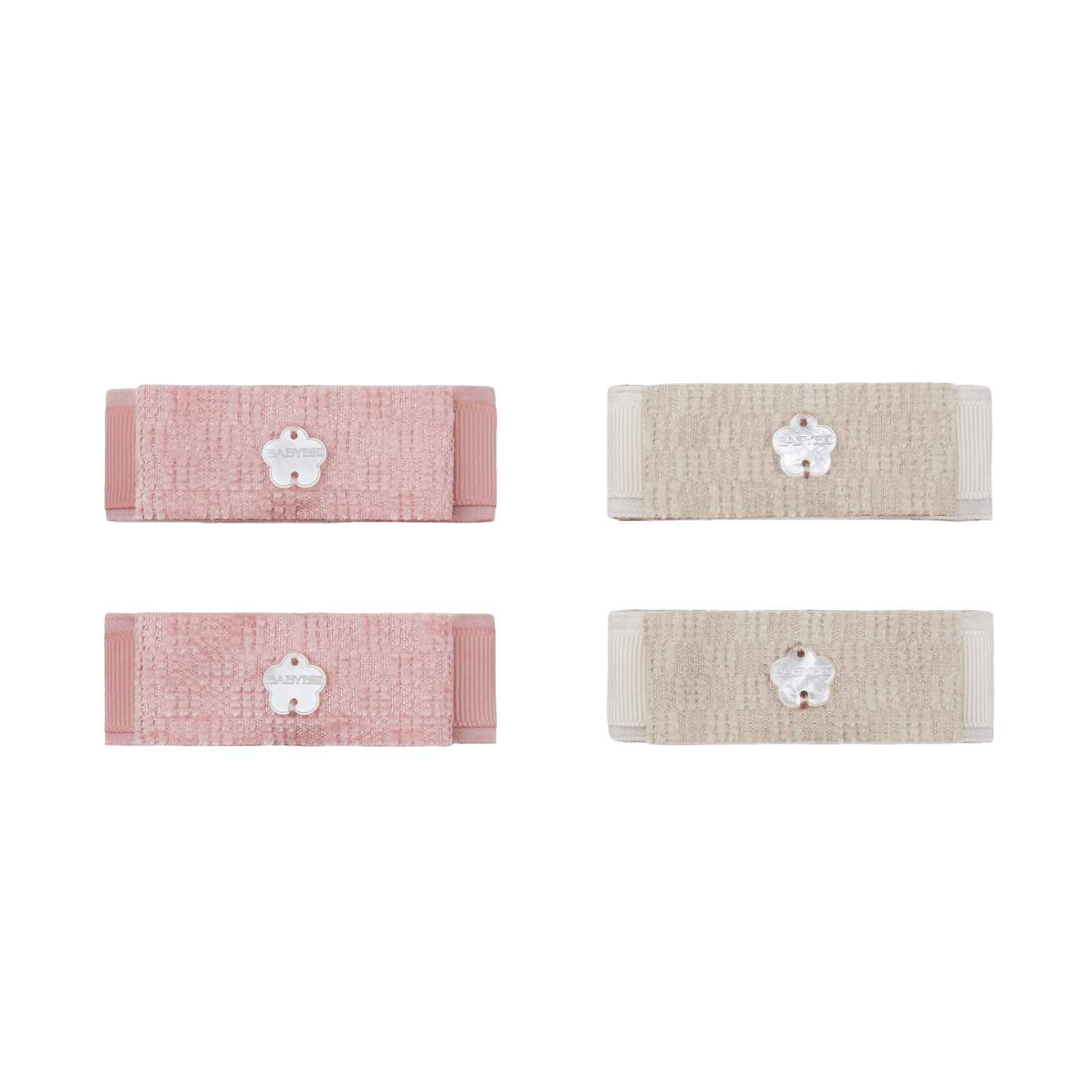 Plaid Shell Medium Snap Clips (2 Layered & Flower)