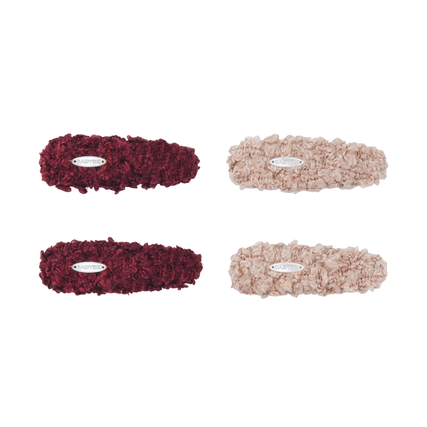 Fuzz Shell Medium Snap Clips (Drop & Oval)