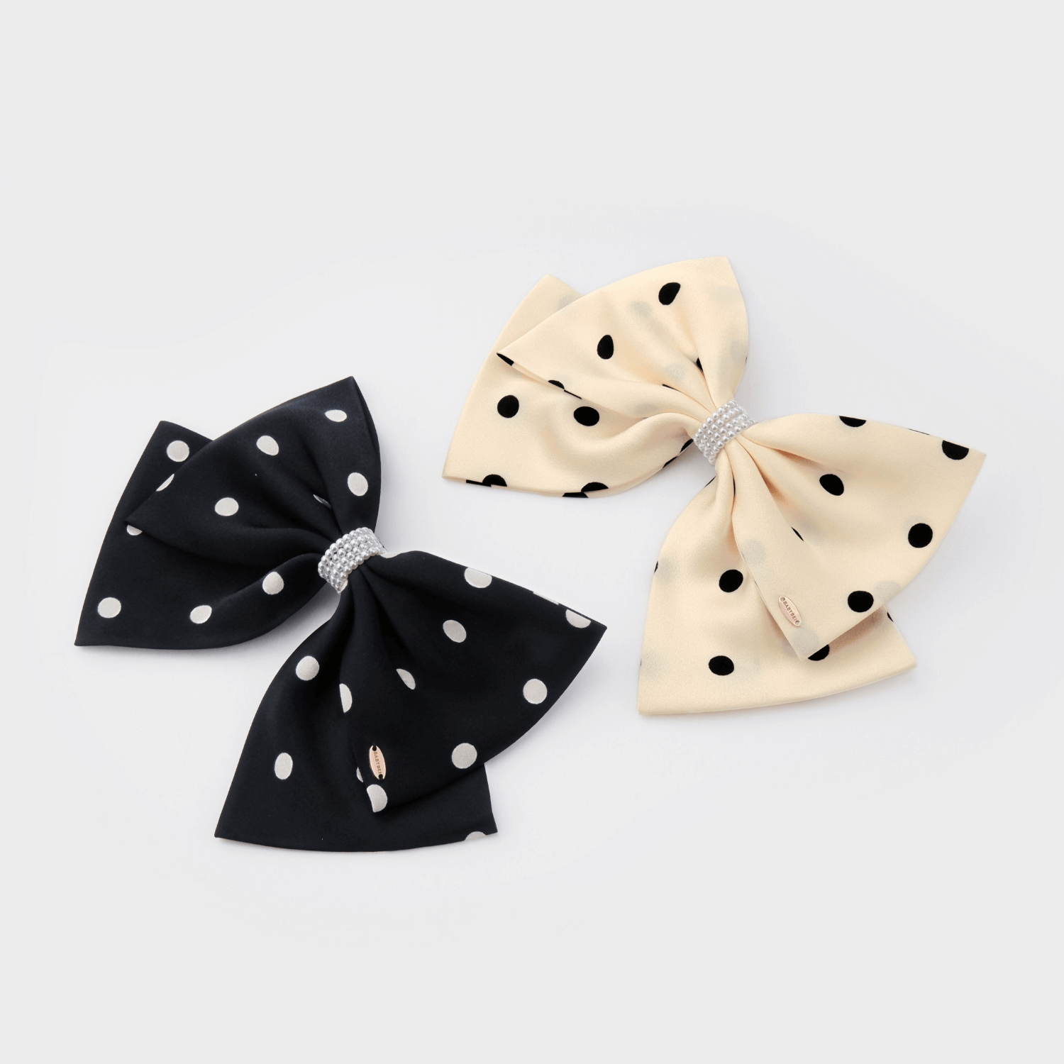 Polka Pearl Large Hair Barrette (Big Dots & 4 Stands)