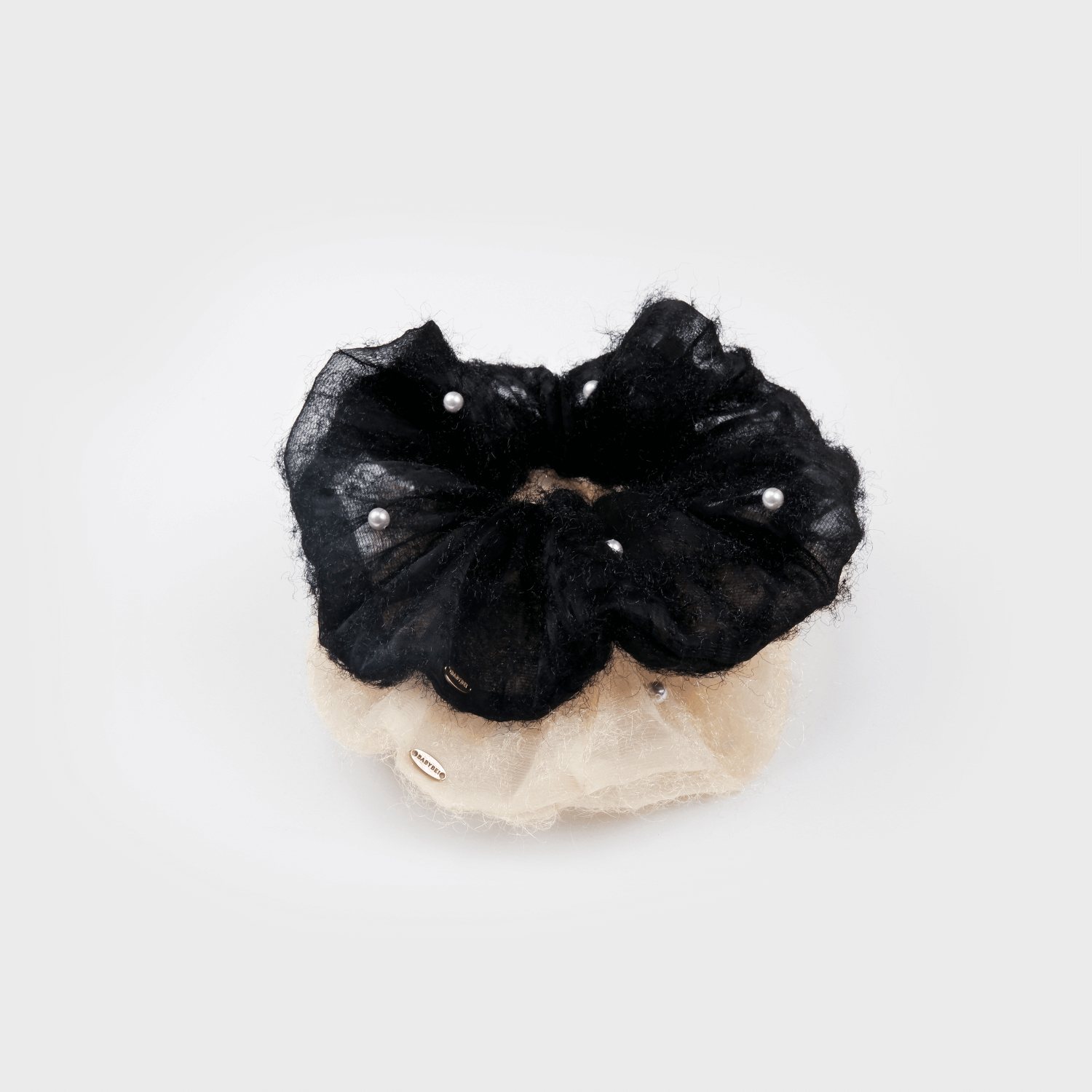 紗紗珍珠大腸發圈（亮絲滿天星）