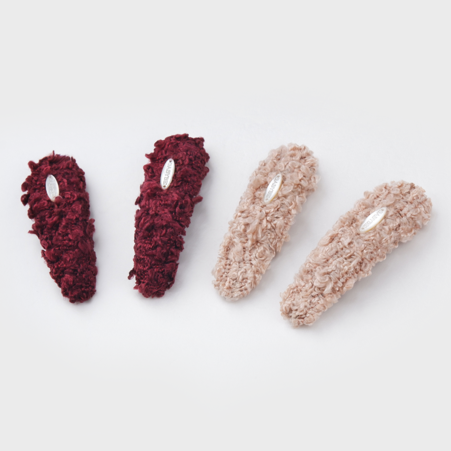 Fuzz Shell Medium Snap Clips (Drop & Oval)