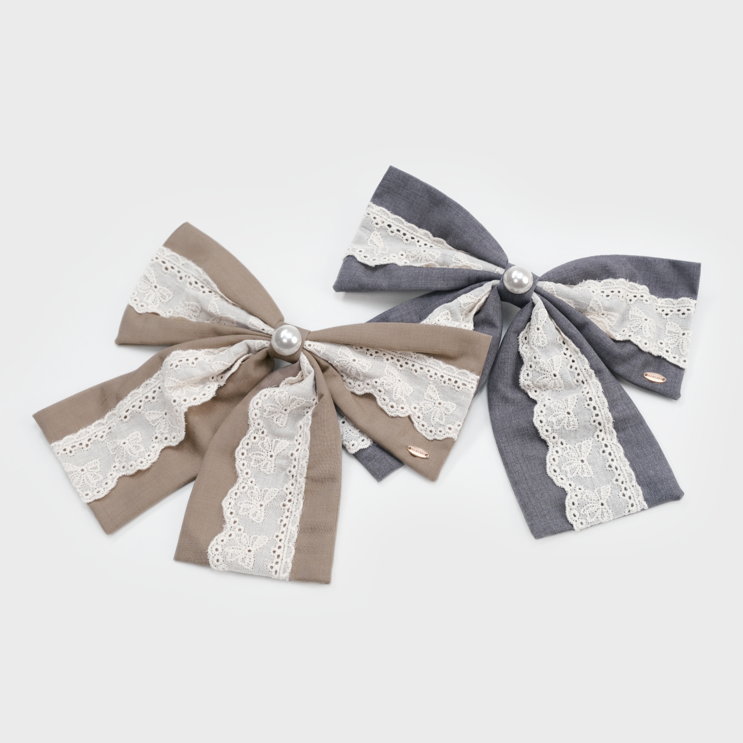 西西珍珠大号弹簧夹（蕾丝半圆珠）