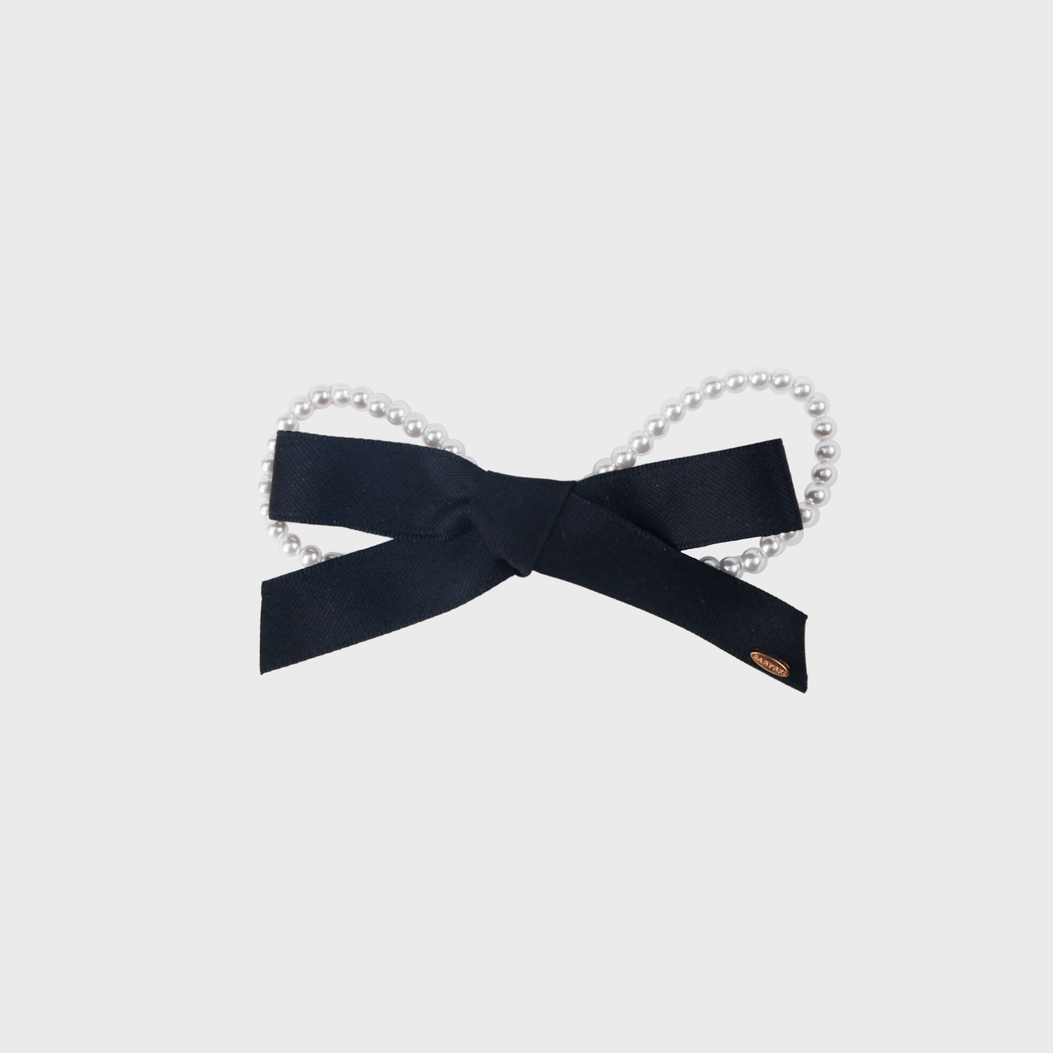Ribbon Pearl Large Hair Clip (Bow & 1 Strand)