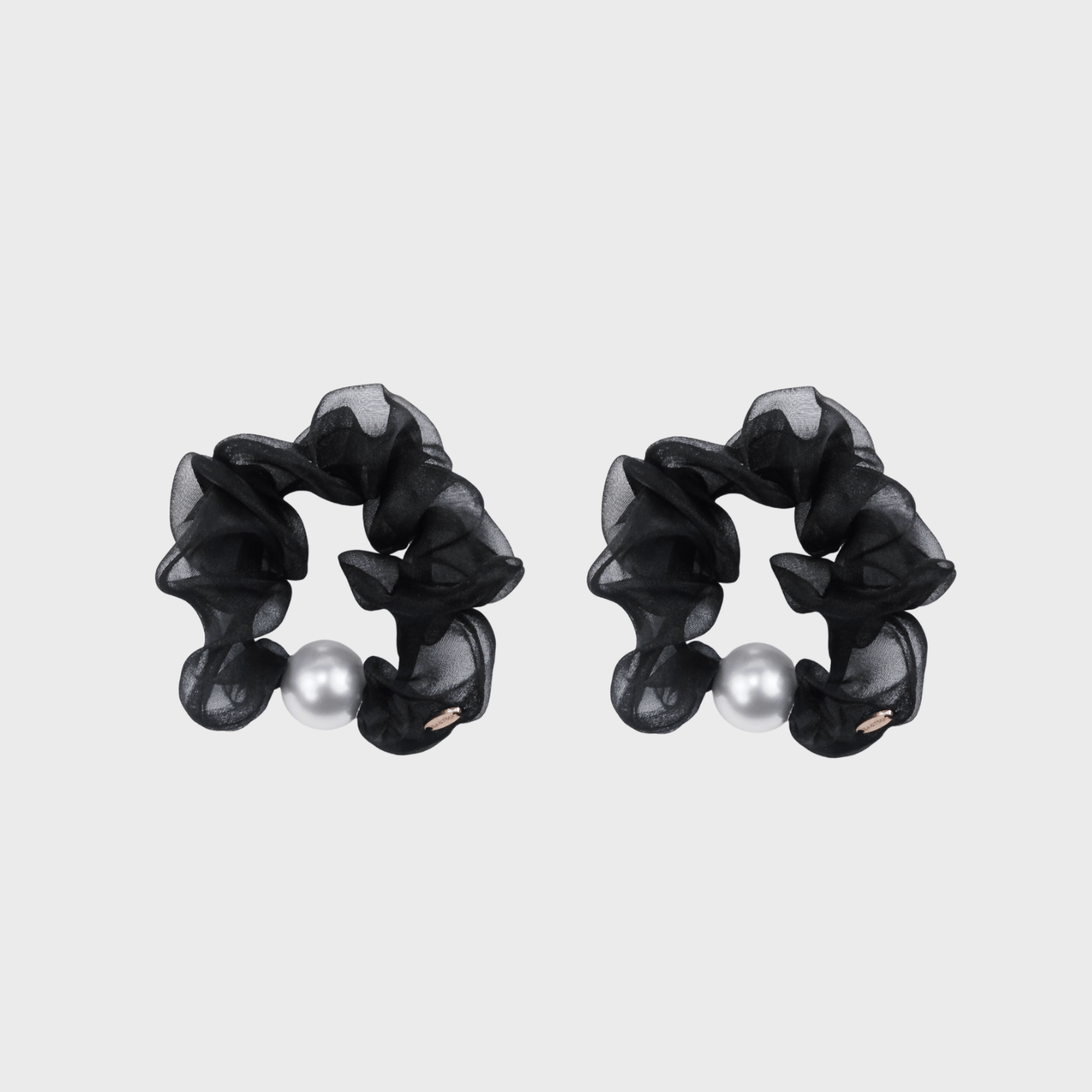 Organza Pearl Small Scrunchies (Simple & 1 Bead)
