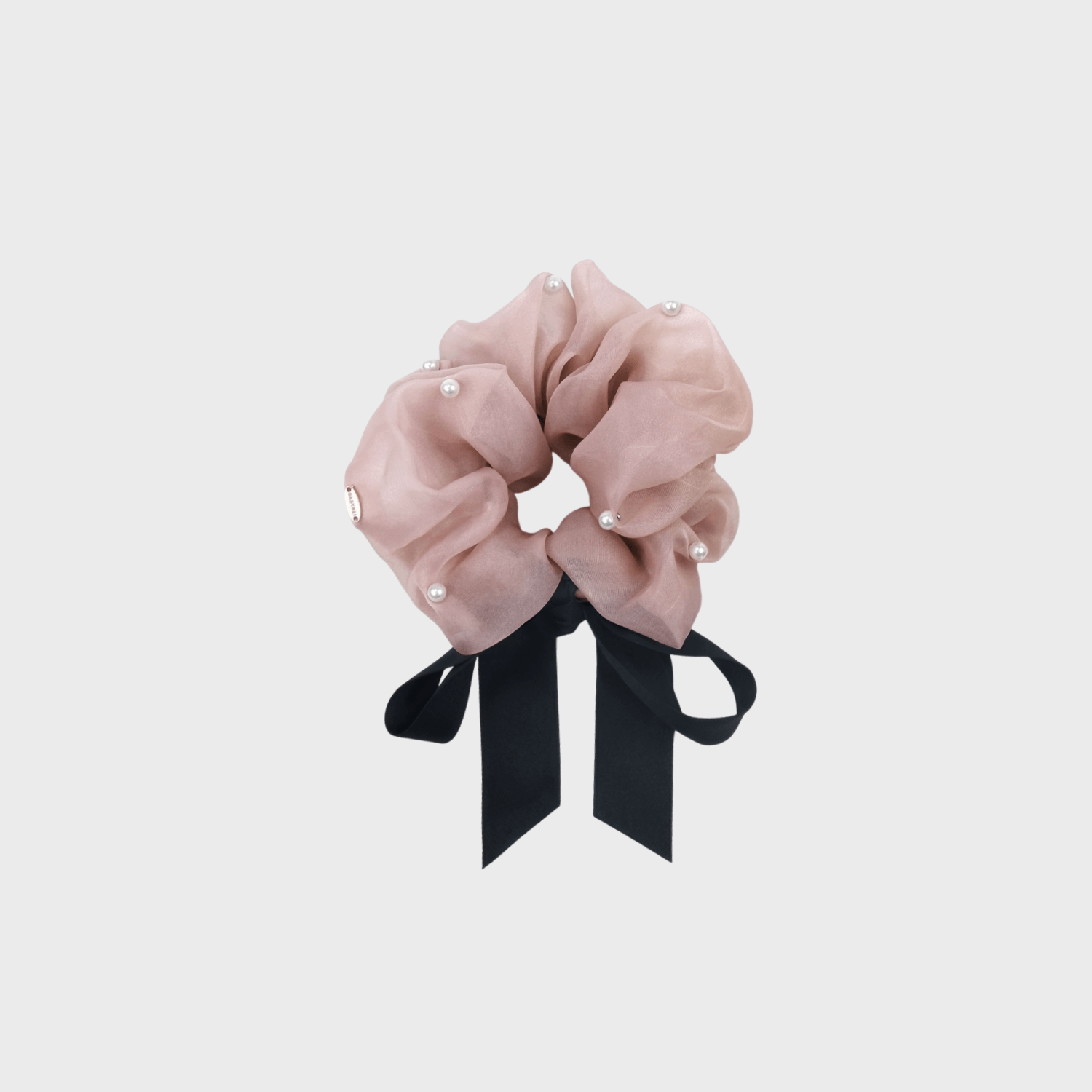 Organza Pearl Large Scrunchie (Big Bow & Scattered)
