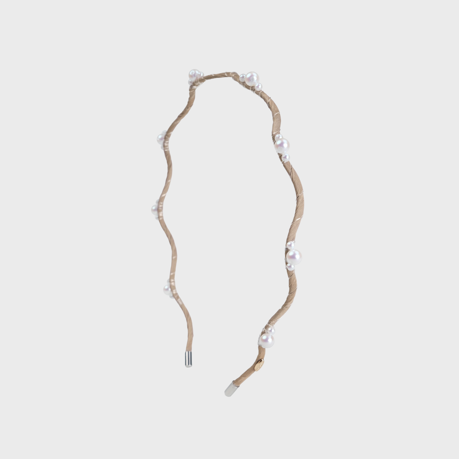 Dot Pearl Extra Thin Headband (Waved & 3 Beads)