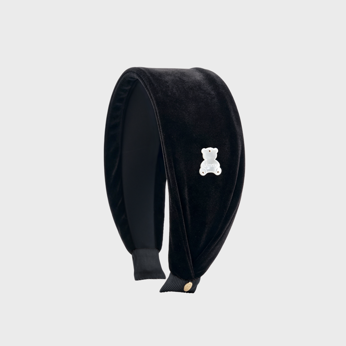 Velvet Shell Extra Wide Headband (Simple & Bear)