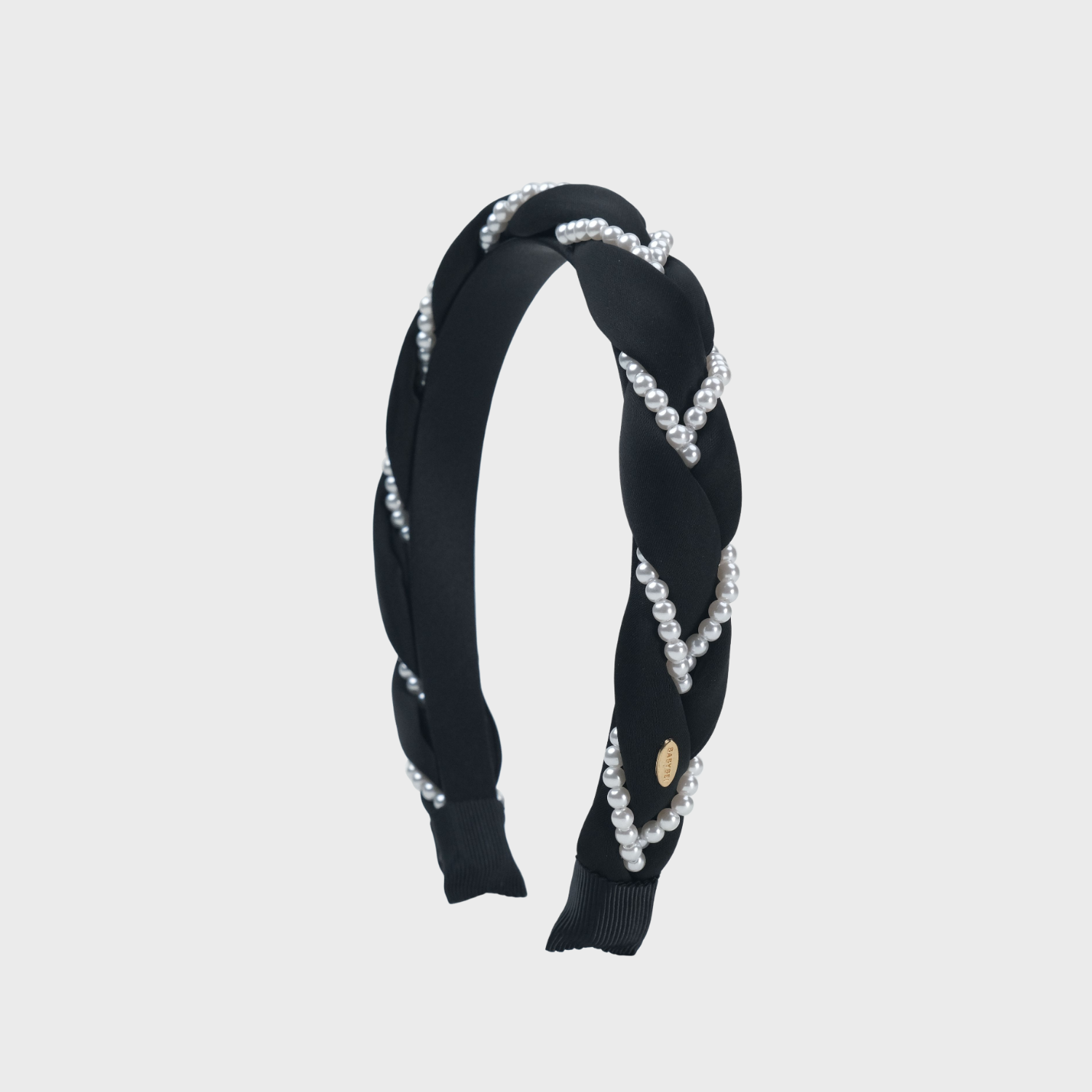 Satin Pearl Wide Headband (Twisted & 2 Strands)