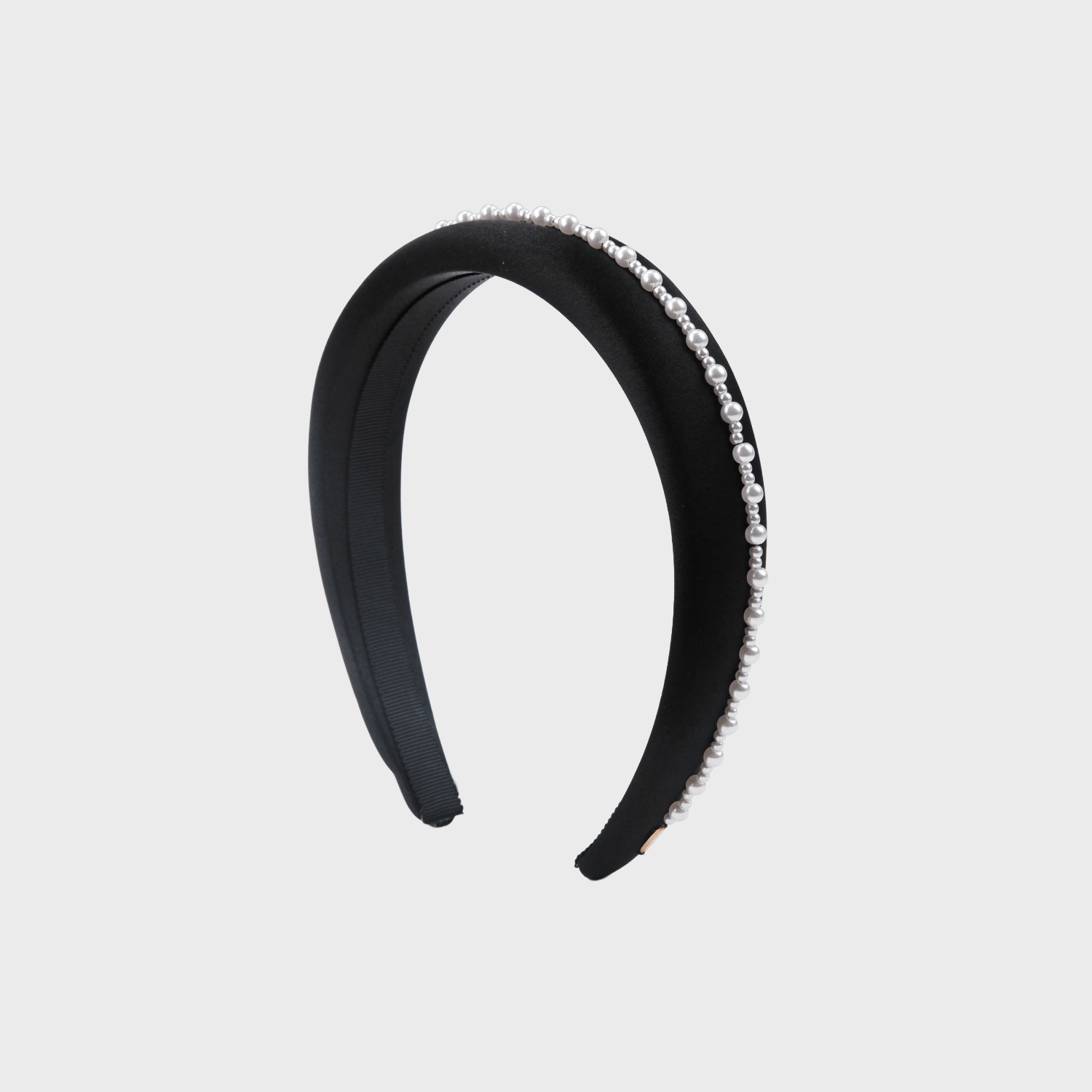 Satin Pearl Wide Headband (Linear & 1 Strand)