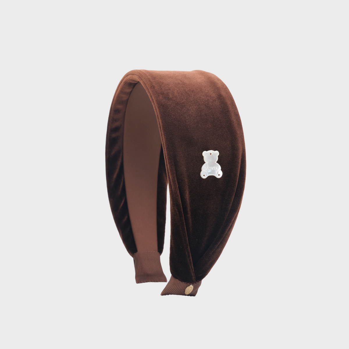 Velvet Shell Extra Wide Headband (Simple & Bear)