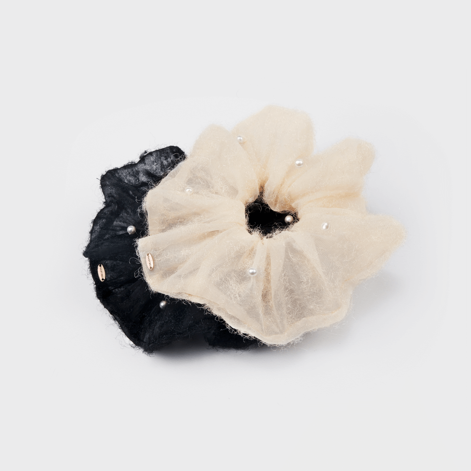紗紗珍珠大腸發圈（亮絲滿天星）