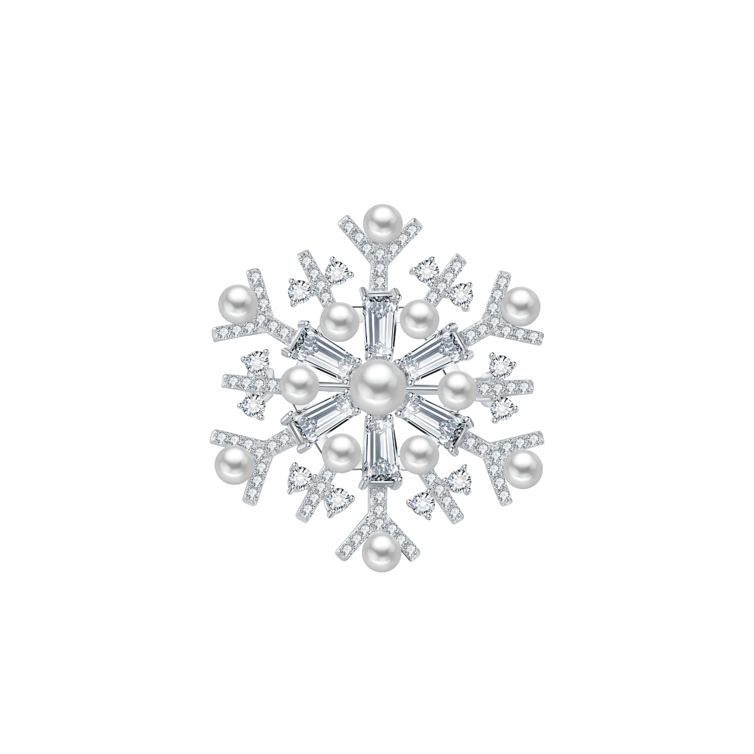 初雪胸针