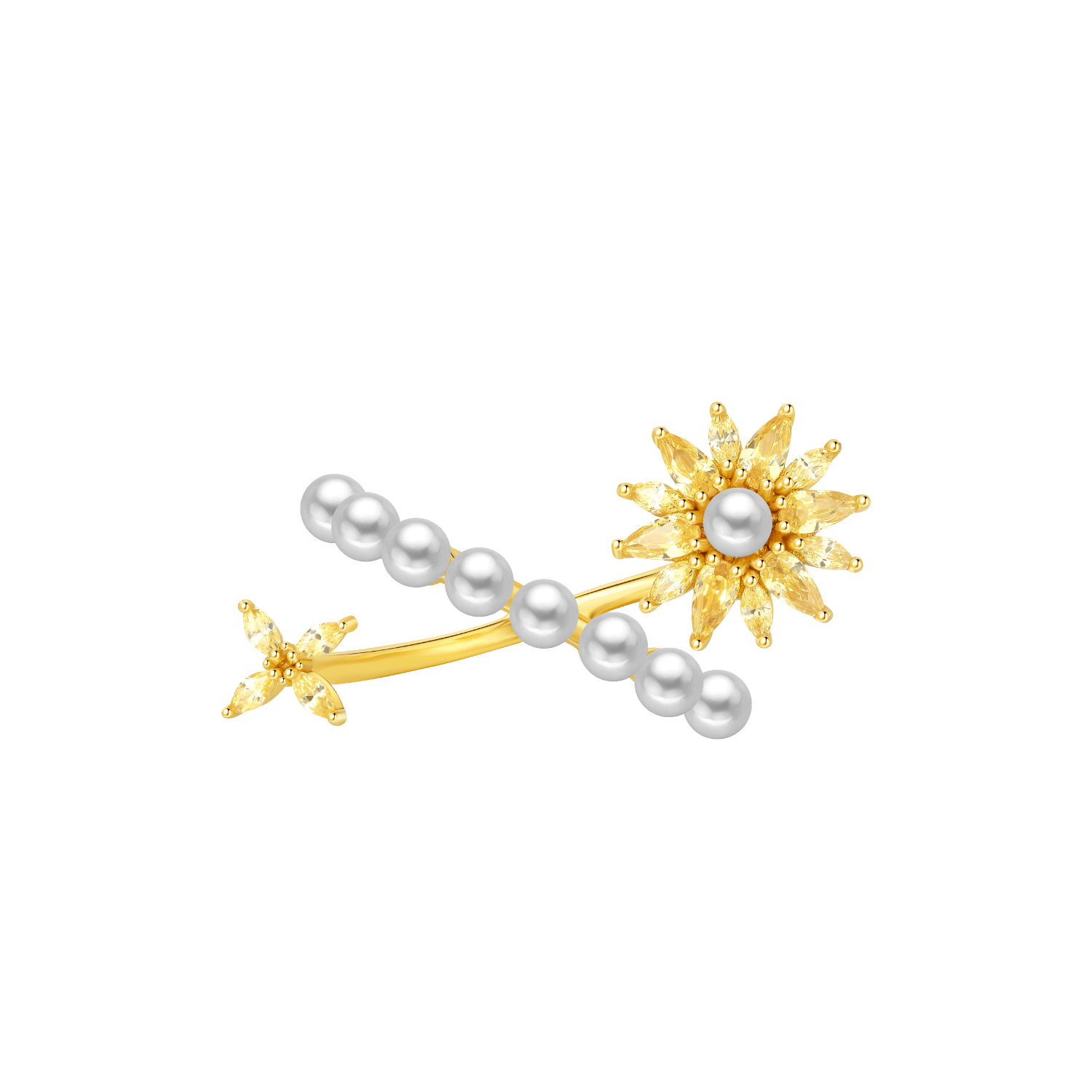 Sunflower Inlaid Ring