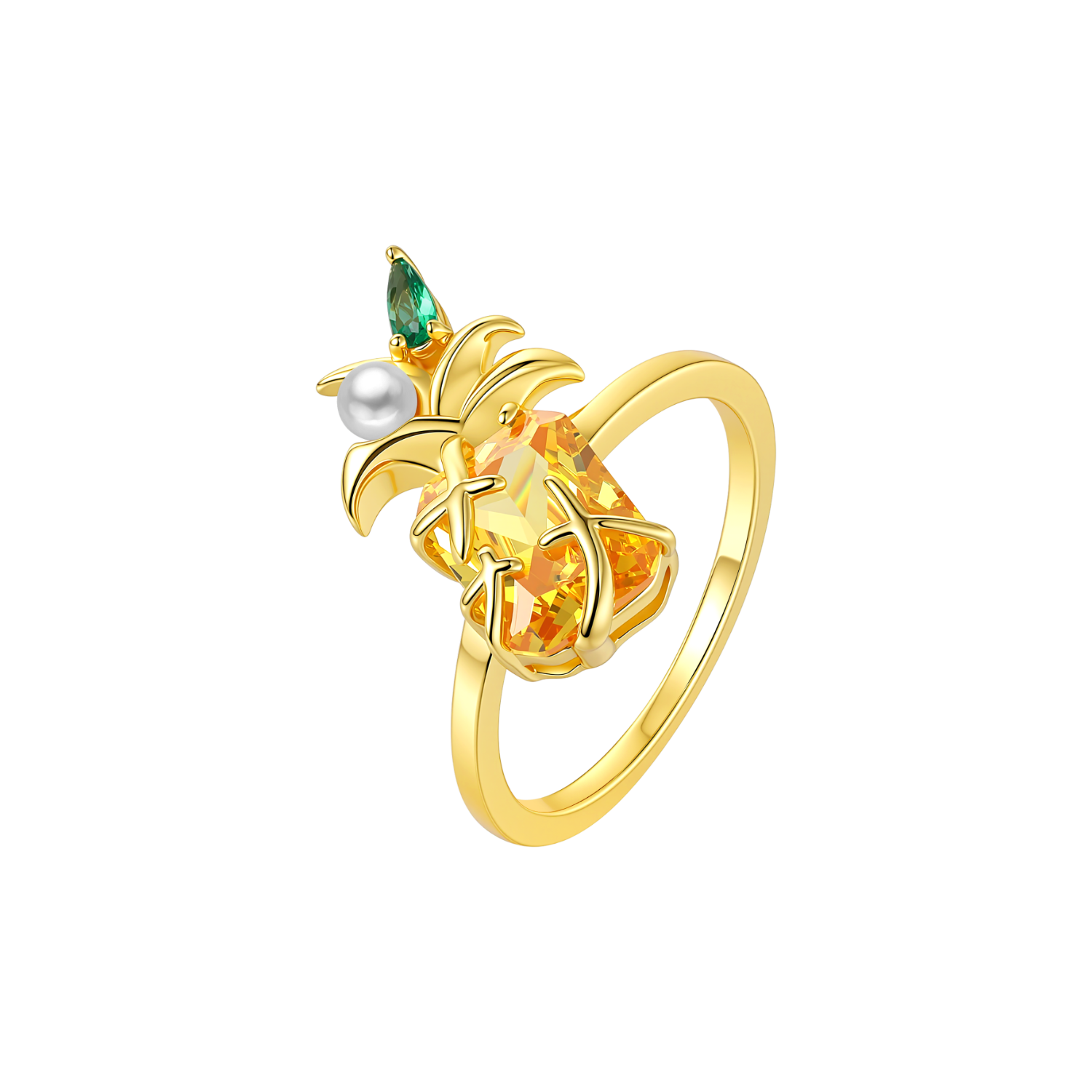 Pineapple Inlaid Ring