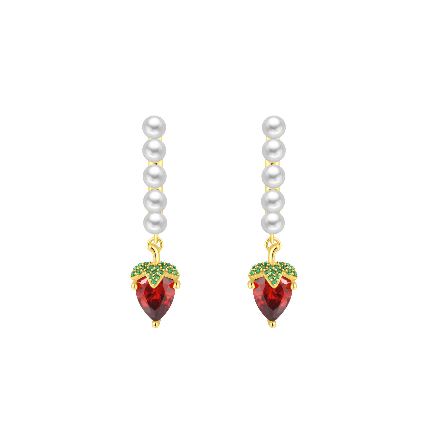 Strawberry Huggie Earrings