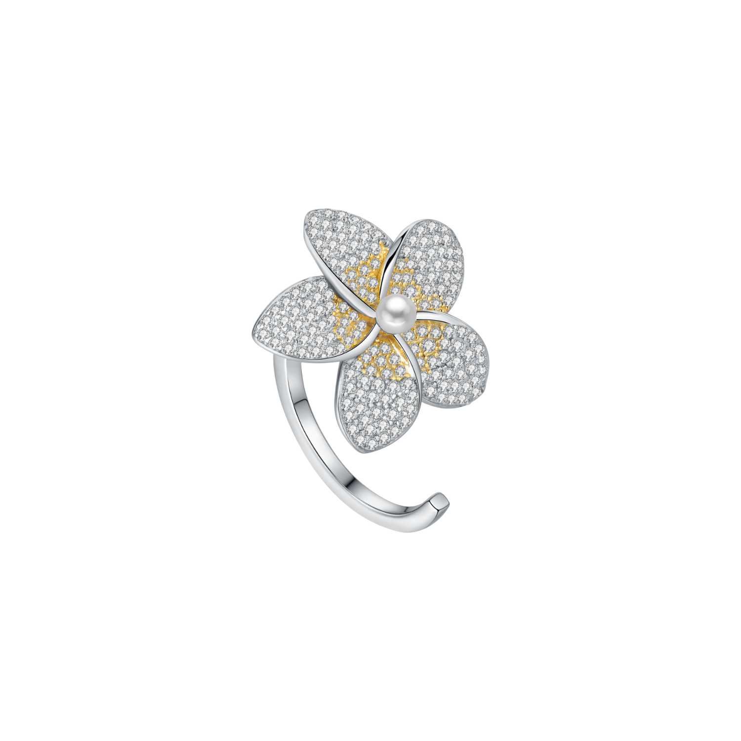 Frangipani Pave Ring