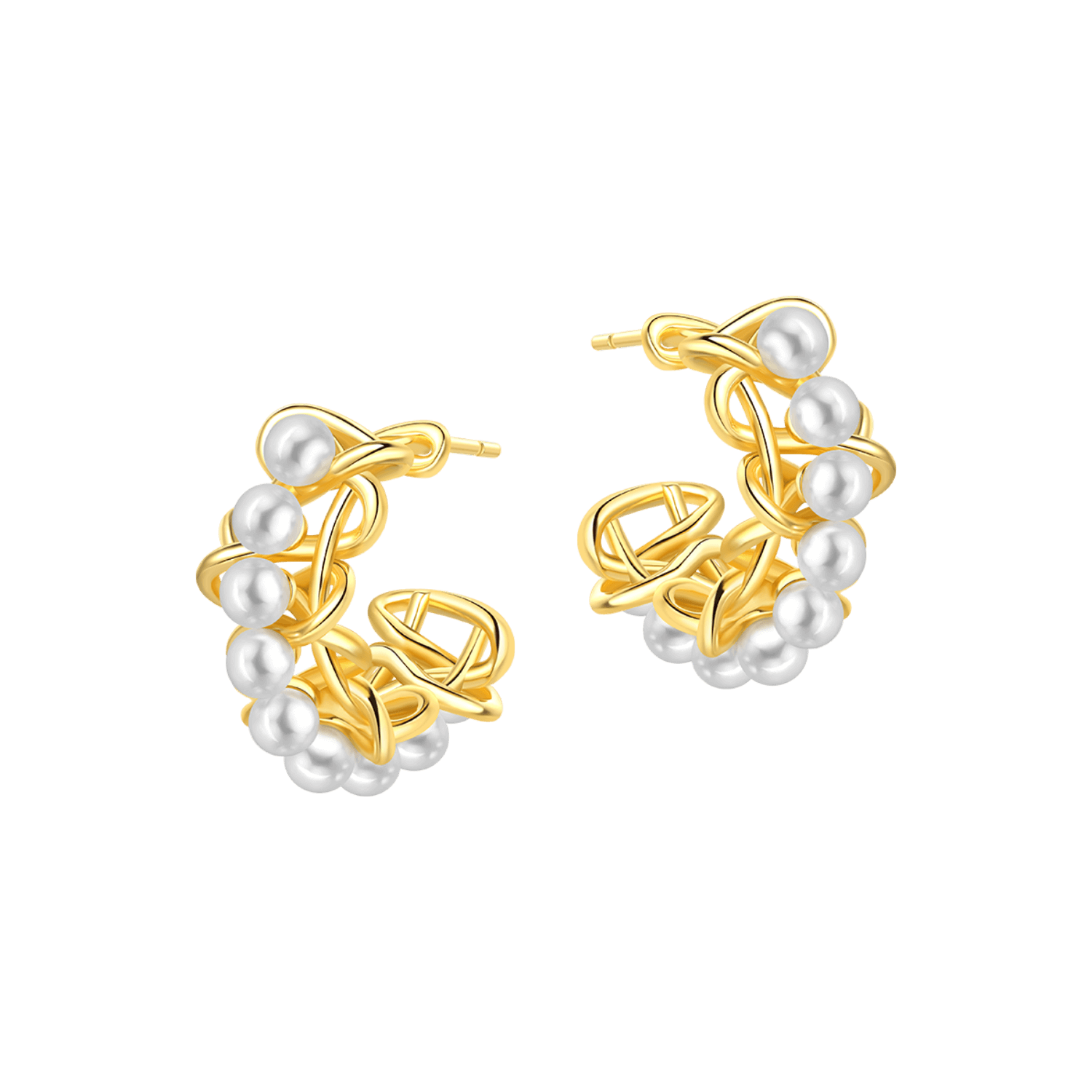 Knitting Hoop Earrings