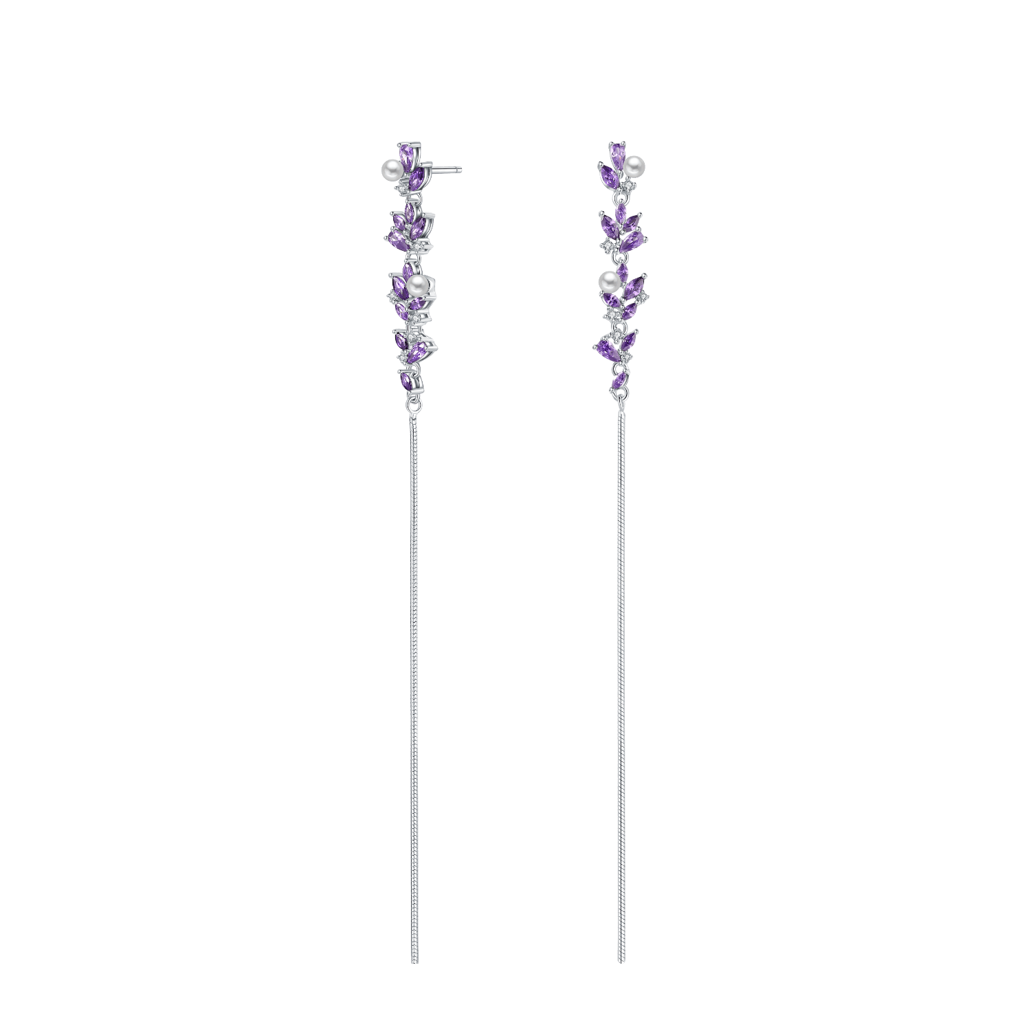 Lavender Drop Earrings