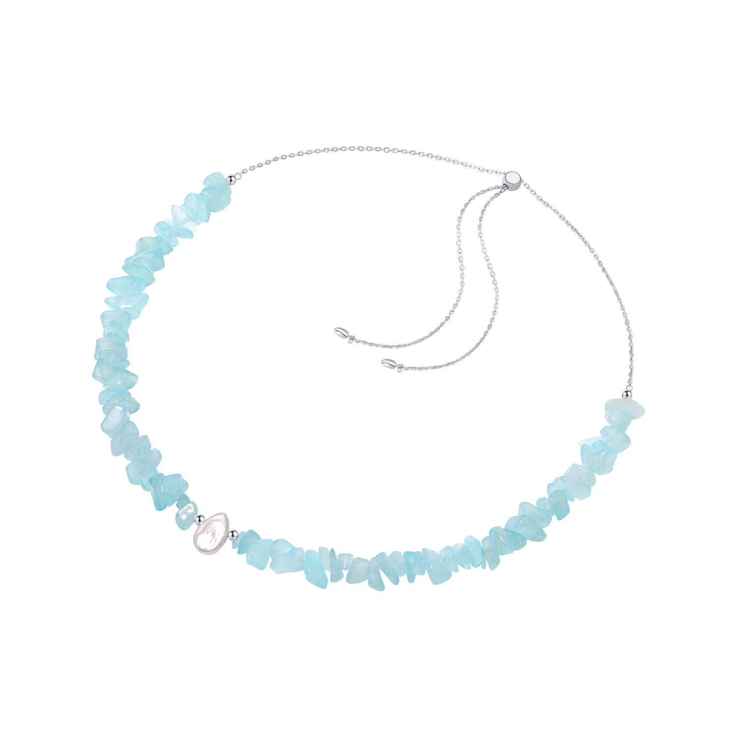 湖光秋月項鏈（水滴）