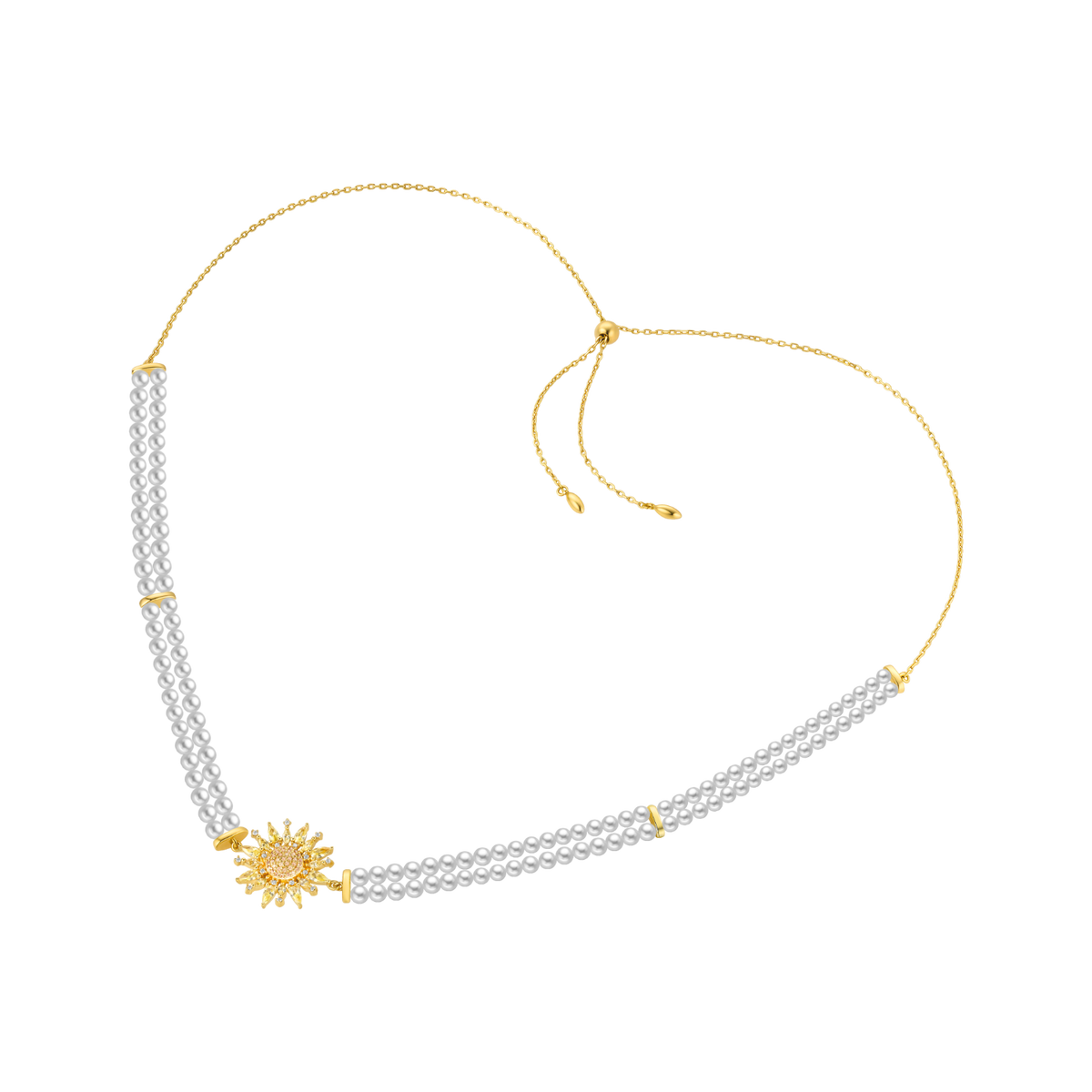 Sunflower Beaded Necklace (Single)