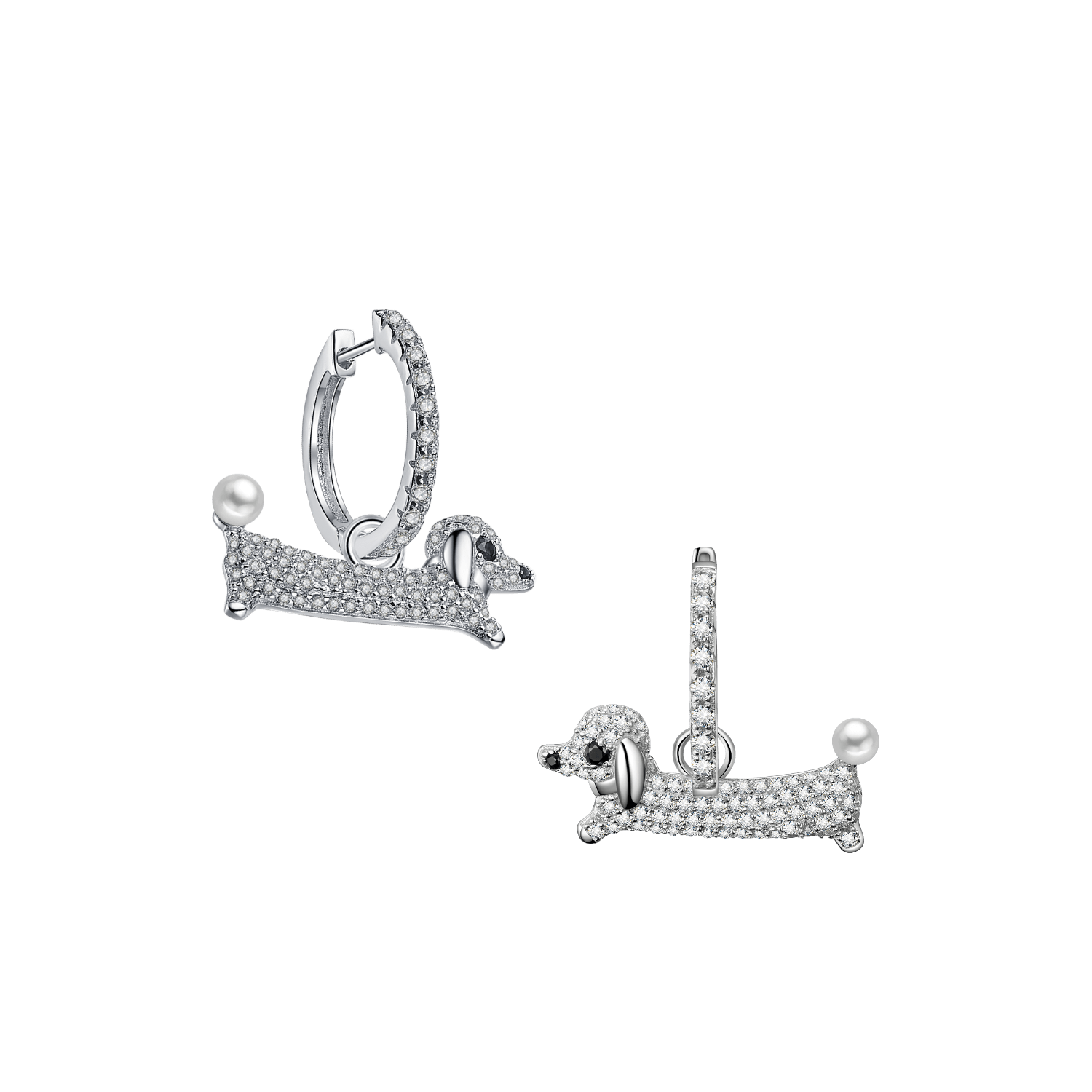 Puppy Huggie Earrings