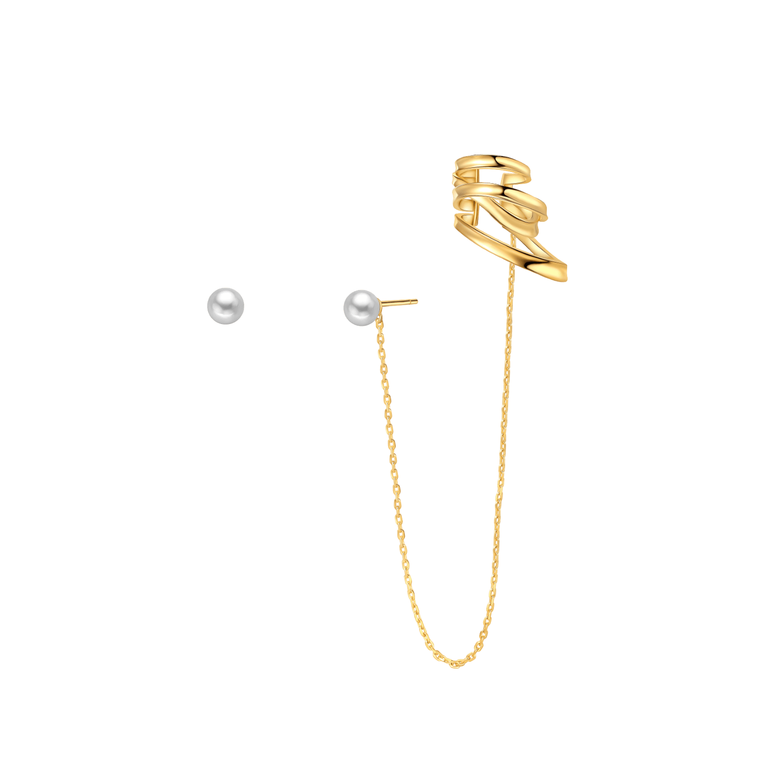 Ribbon Asymmetric Earrings