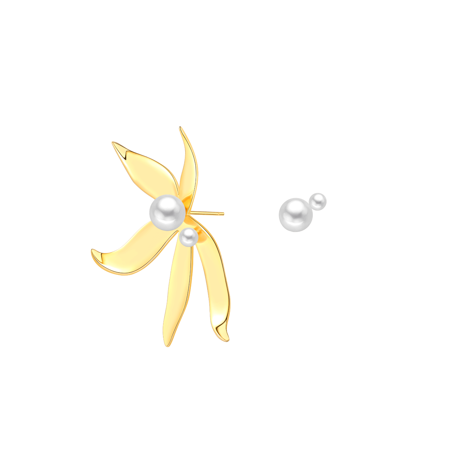 彩星花耳釘
